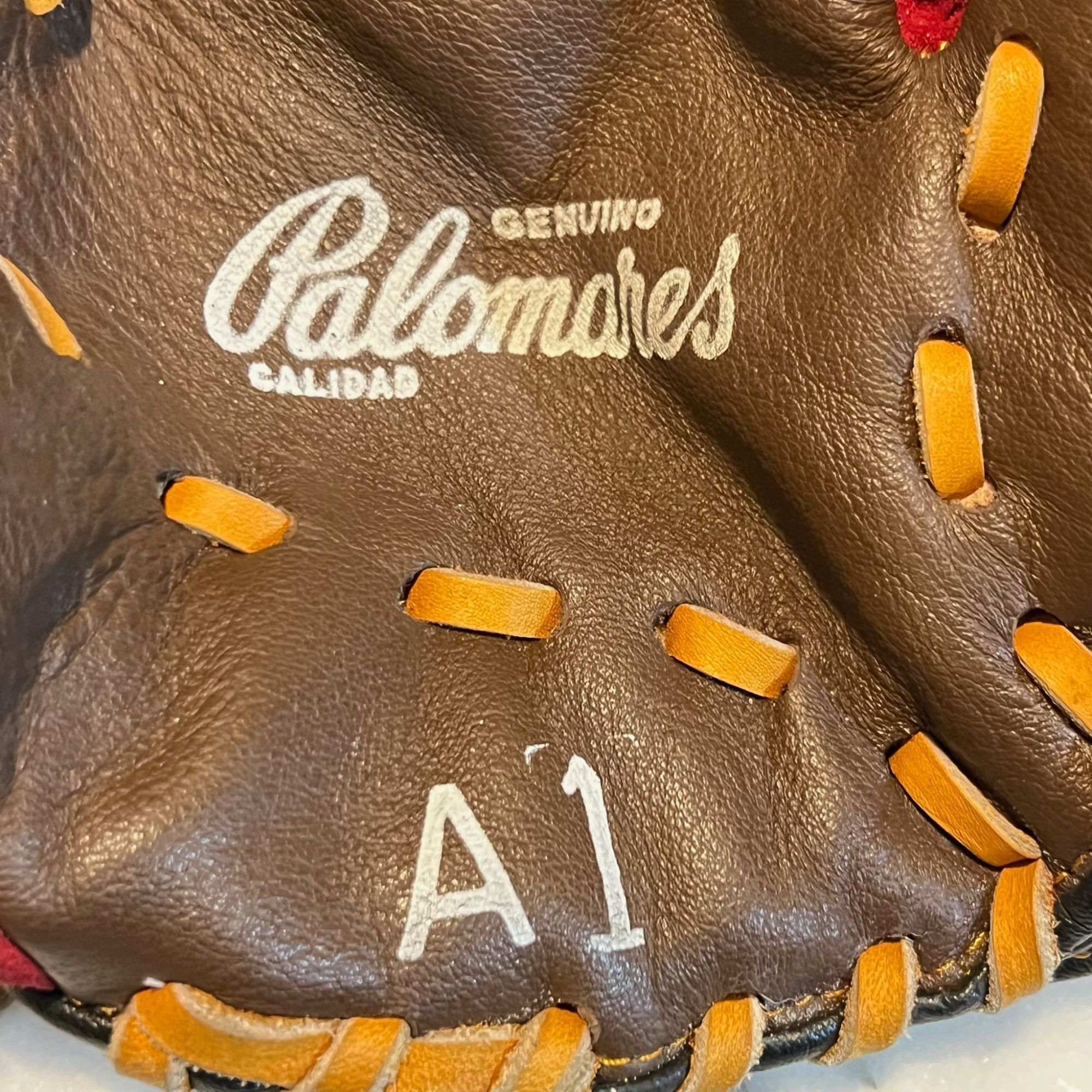 Other Palomares A1 Baseball Fielding Glove Genuine Leather Red/Bro Size ONE SIZE - 6 Thumbnail