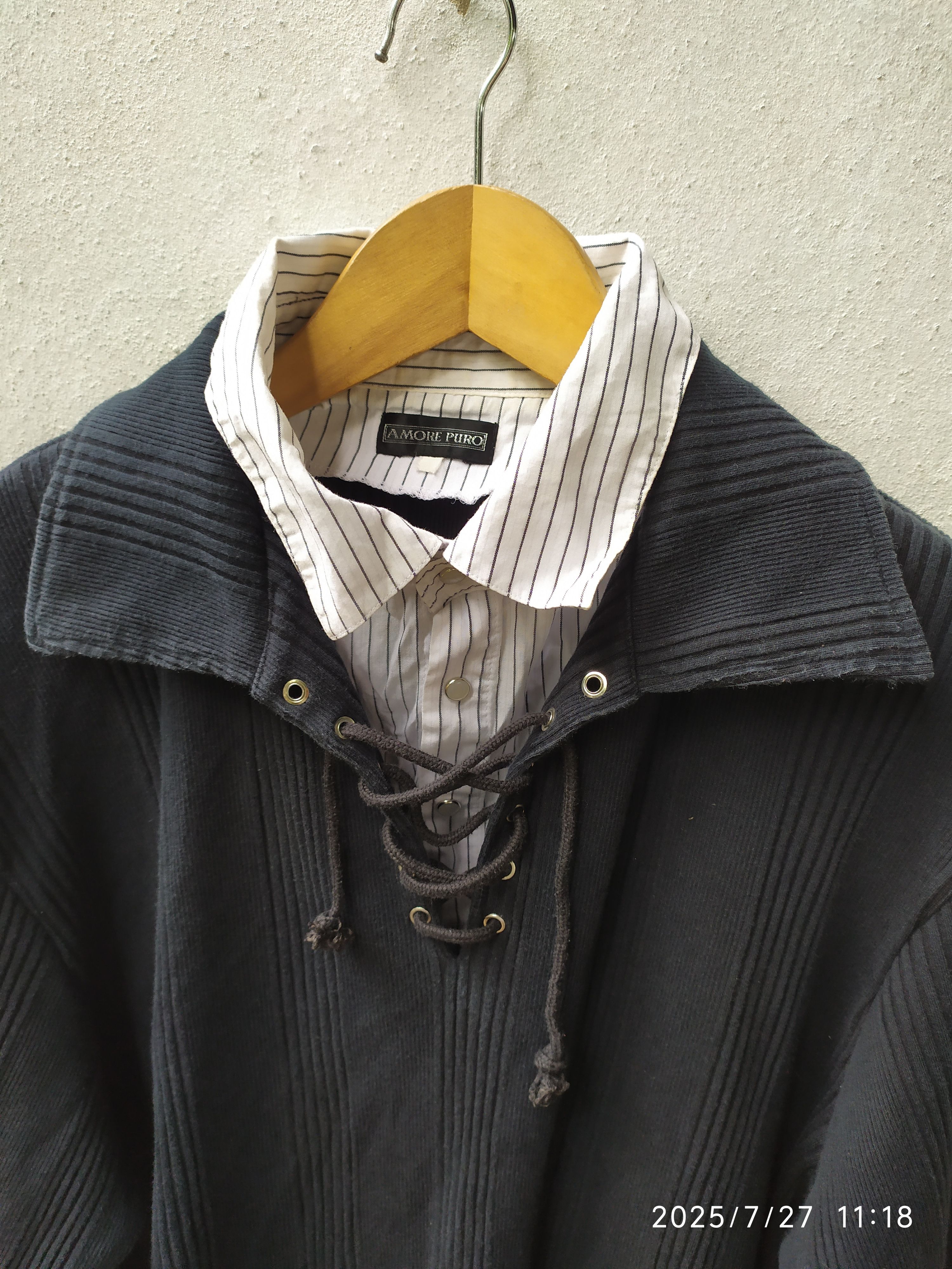If Six Was Nine Japanese Amore Puro Laces Double Layer Shirt Size US L / EU 52-54 / 3 - 6 Thumbnail