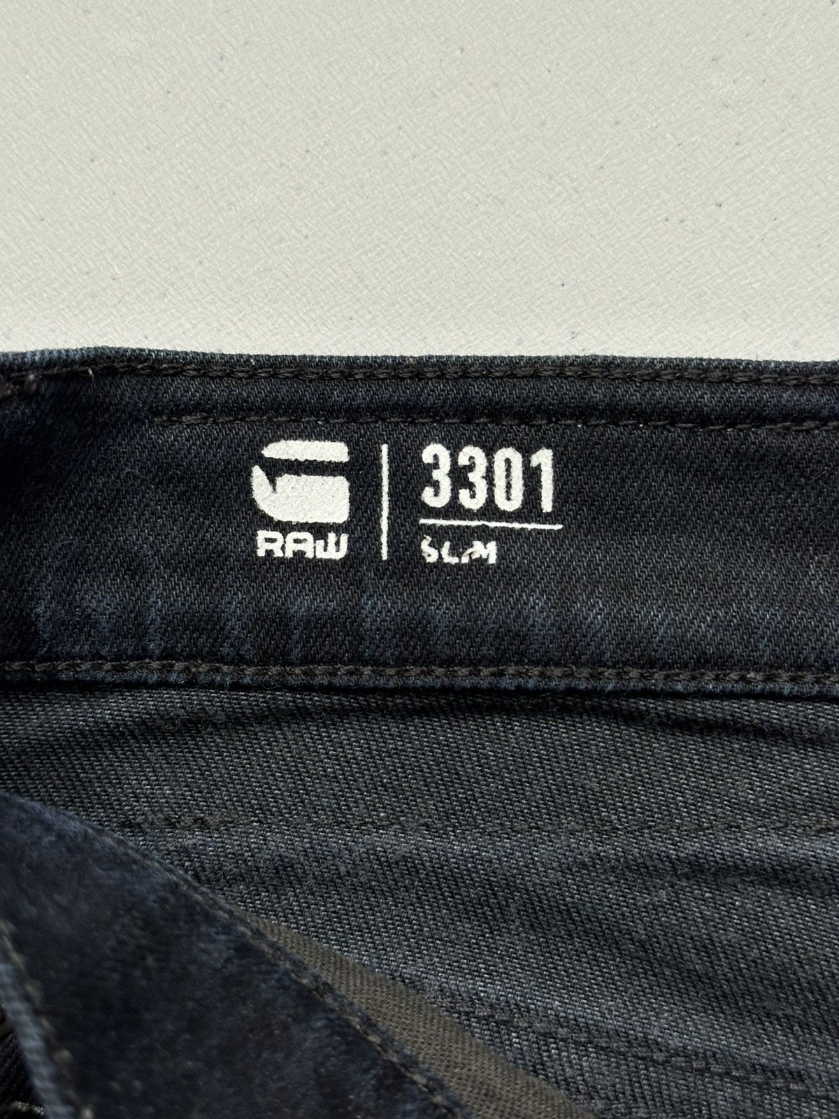 G-Star × Japanese Brand × Jean G Star Raw 3301 Slim Denim Jeans Size US 34 / EU 50 - 11 Thumbnail