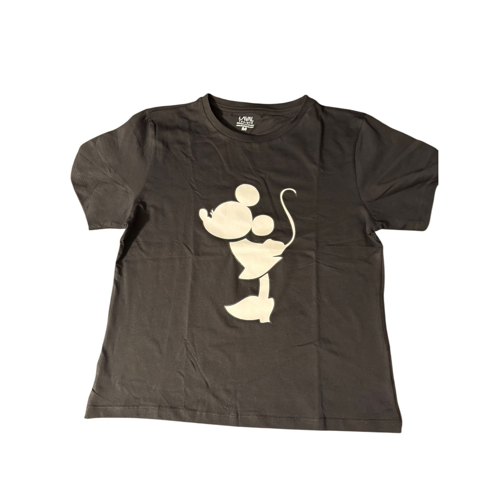 Other Black Laval T Shirt White Kissing Minnie Mouse Front Graphic Size M / US 6-8 / IT 42-44 - 1 Thumbnail