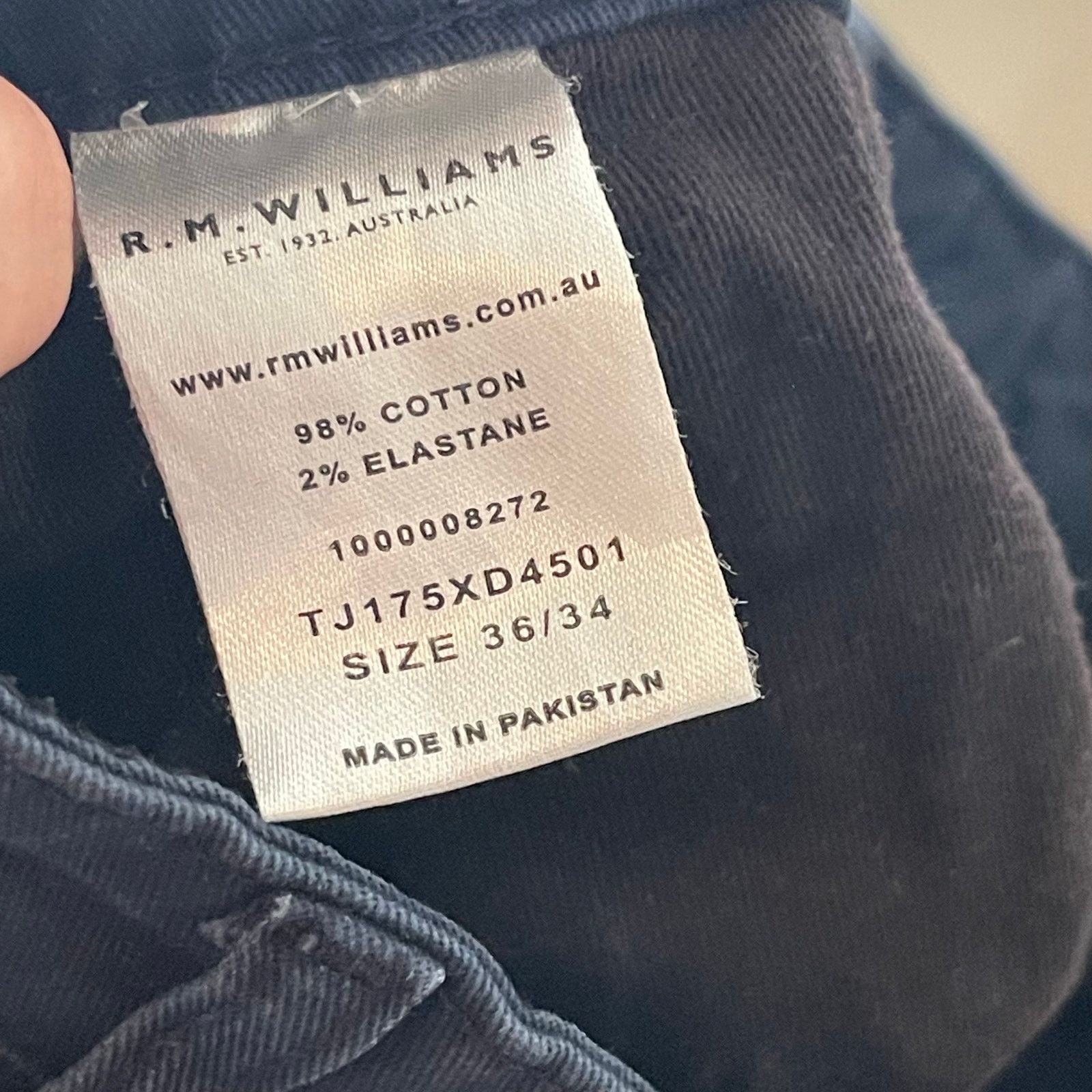 R.M. Williams R.M Williams navy blue straight leg jeans sz 36x33 Size US 36 / EU 52 - 9 Thumbnail