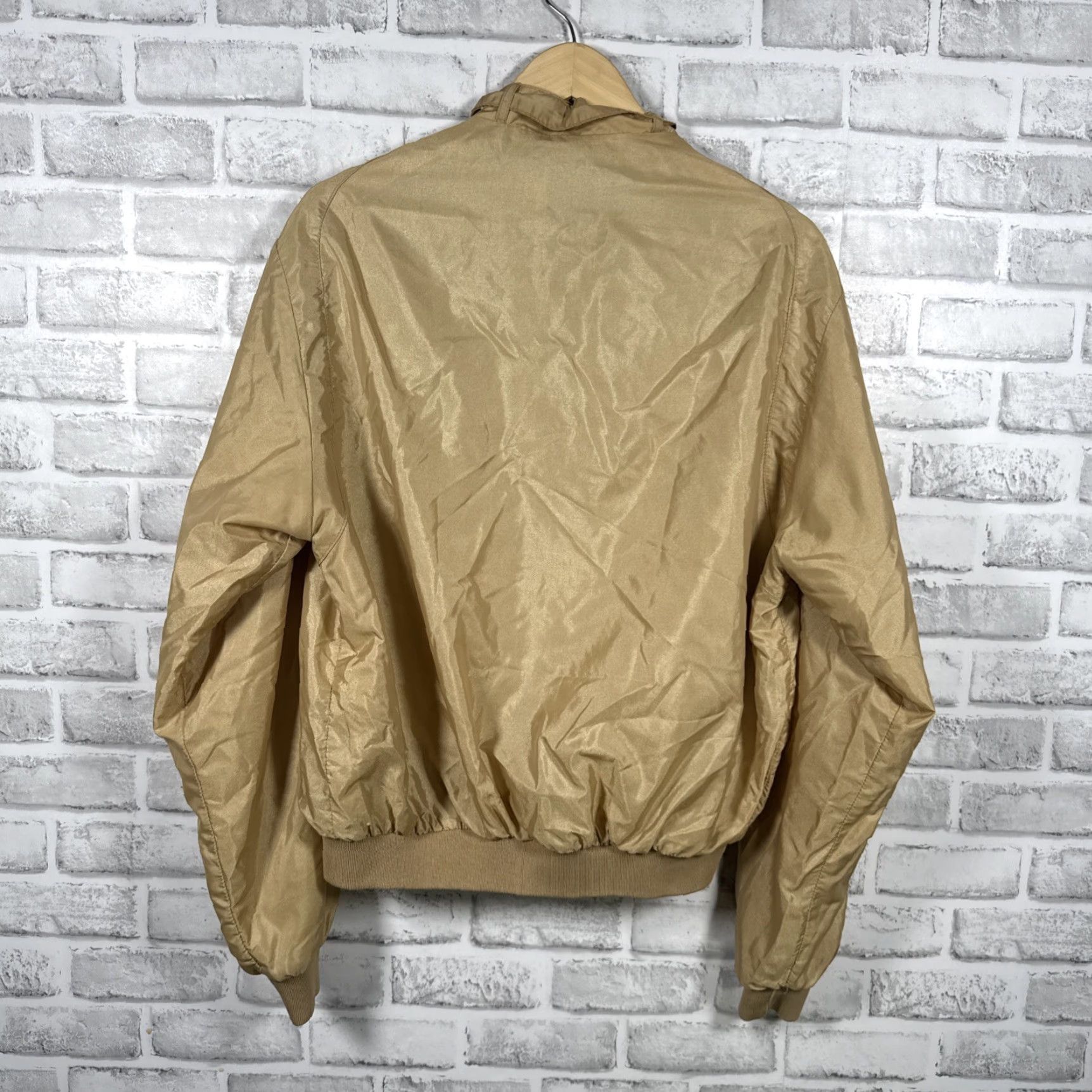 Vintage Swingster Beige VTG Full Zip Jacket Mens Size L Monsanto Windbreaker Nylon Outer Shell Regular Size US L / EU 52-54 / 3 - 5 Thumbnail