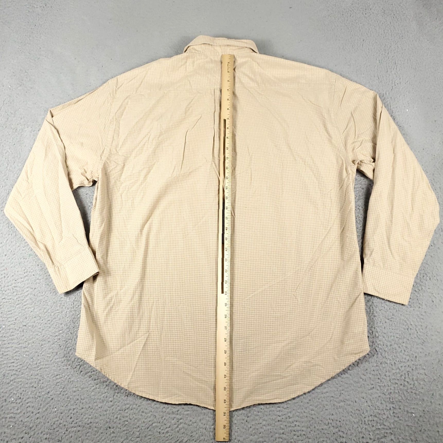 Tommy Hilfiger Tommy Hilfiger Shirt Mens XL Beige Check Button-Up Long Sleeve Casual Mens Size US XL / EU 56 / 4 - 3 Thumbnail