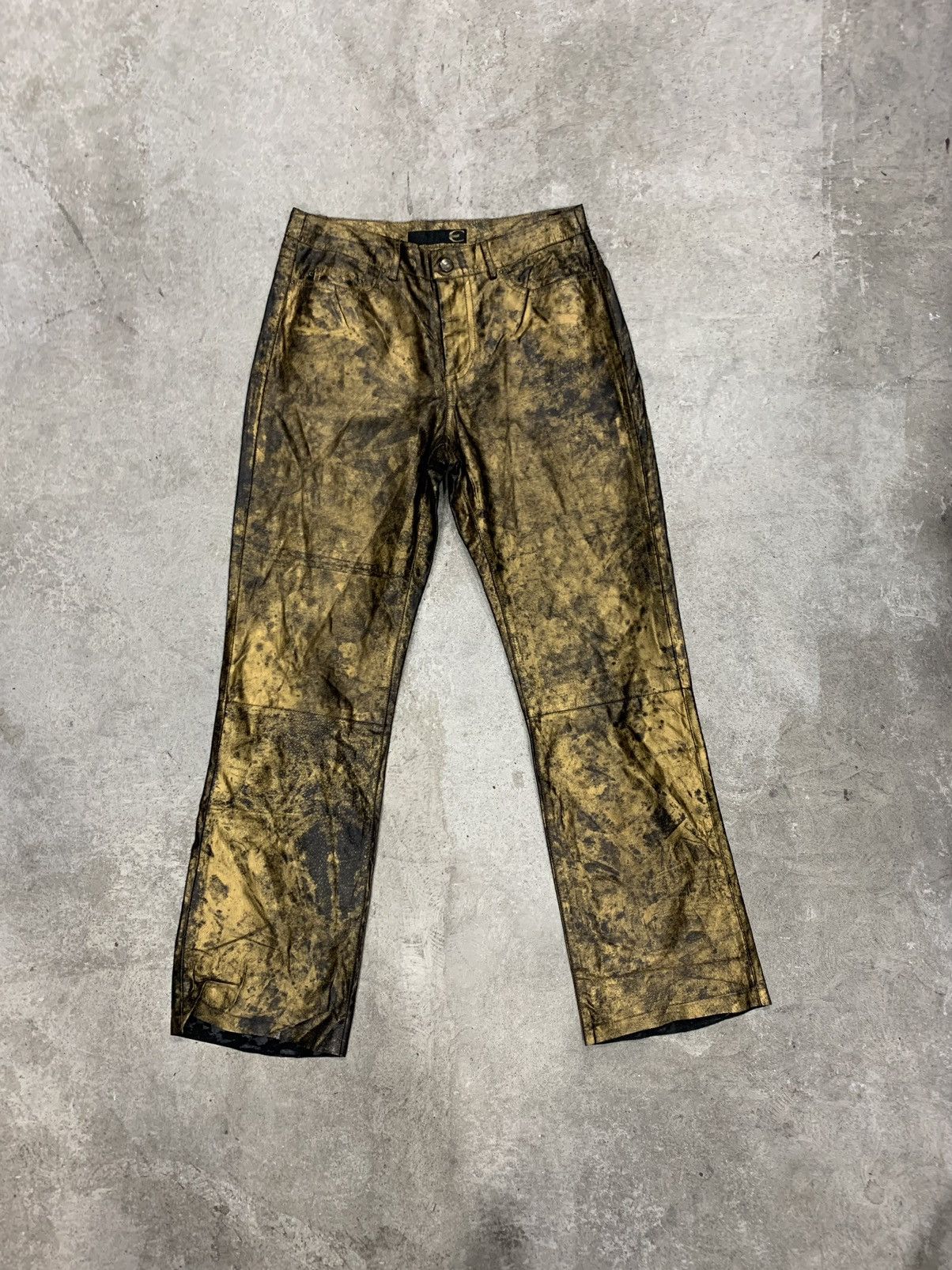 Roberto Cavalli ROBERTO CAVALI BROWN METALIC PANTS Size US 29 - 1 Thumbnail