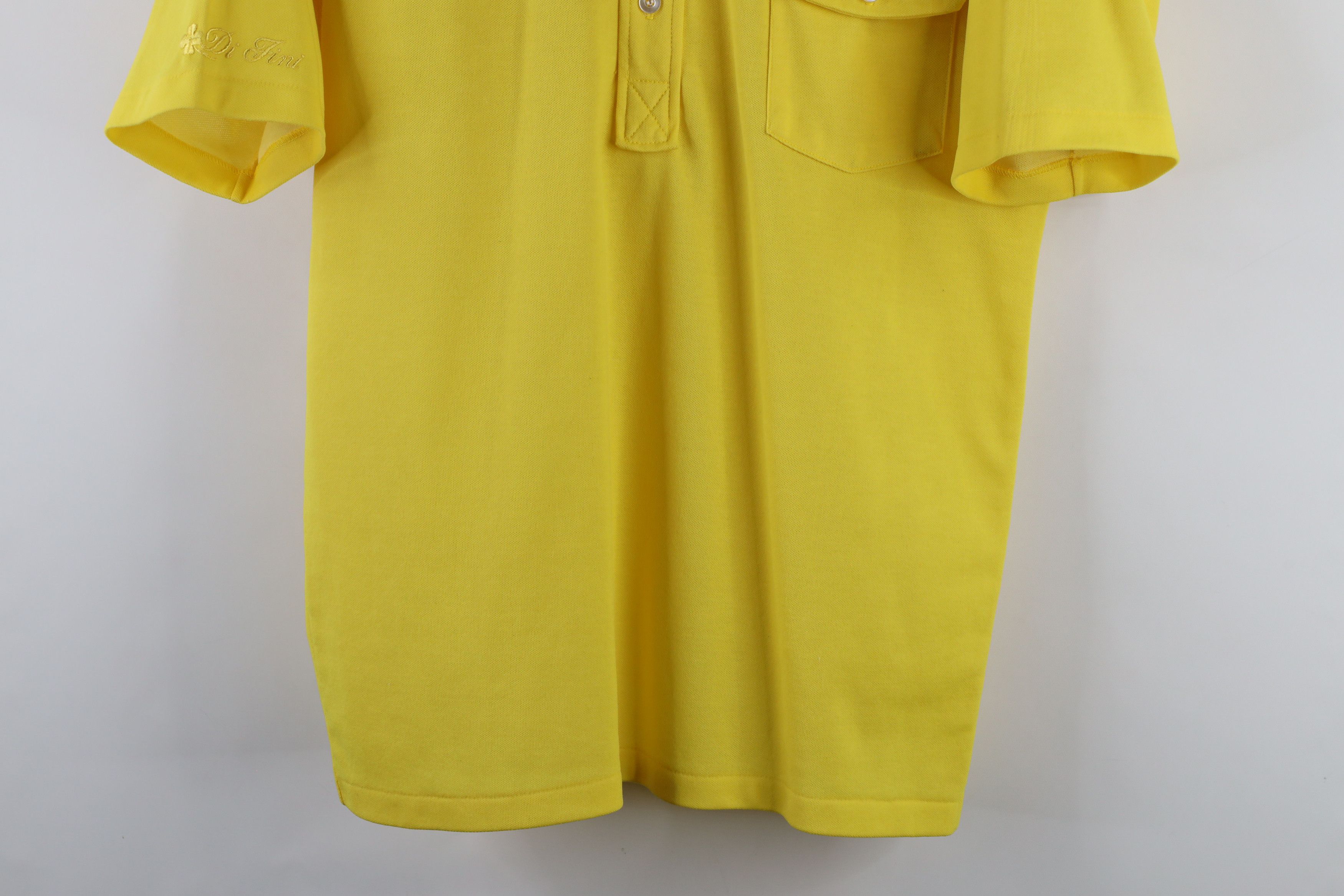 Vintage Vintage 60s 70s Streetwear Collared Pocket Polo Yellow USA Size US L / EU 52-54 / 3 - 3 Thumbnail