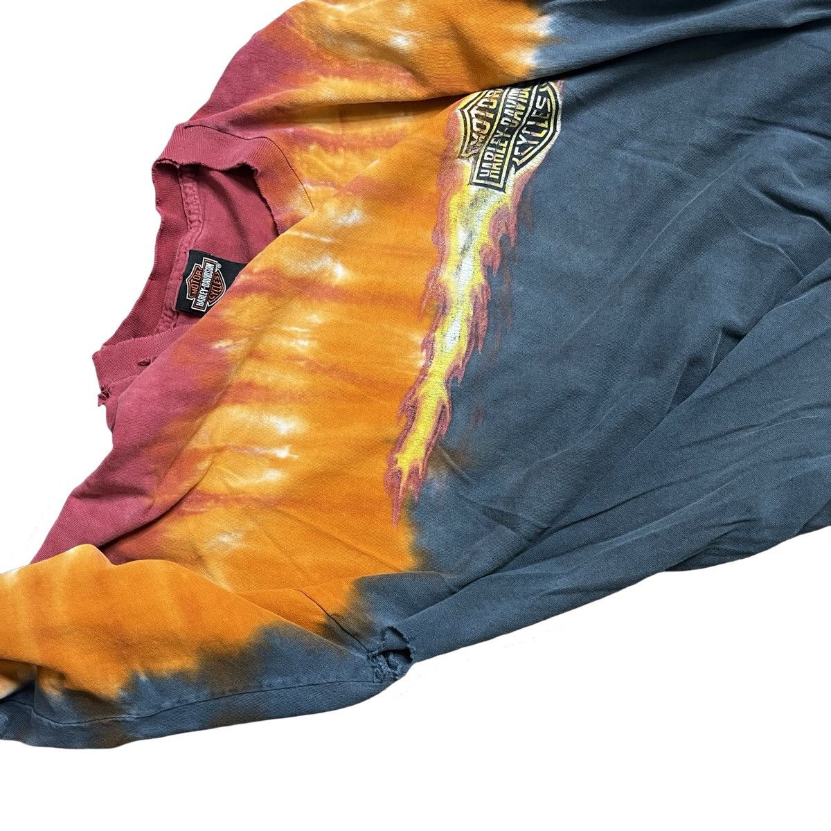 Harley Davidson × Vintage vintage thrashed tye dye harley davidson tshirt Size US L / EU 52-54 / 3 - 3 Thumbnail