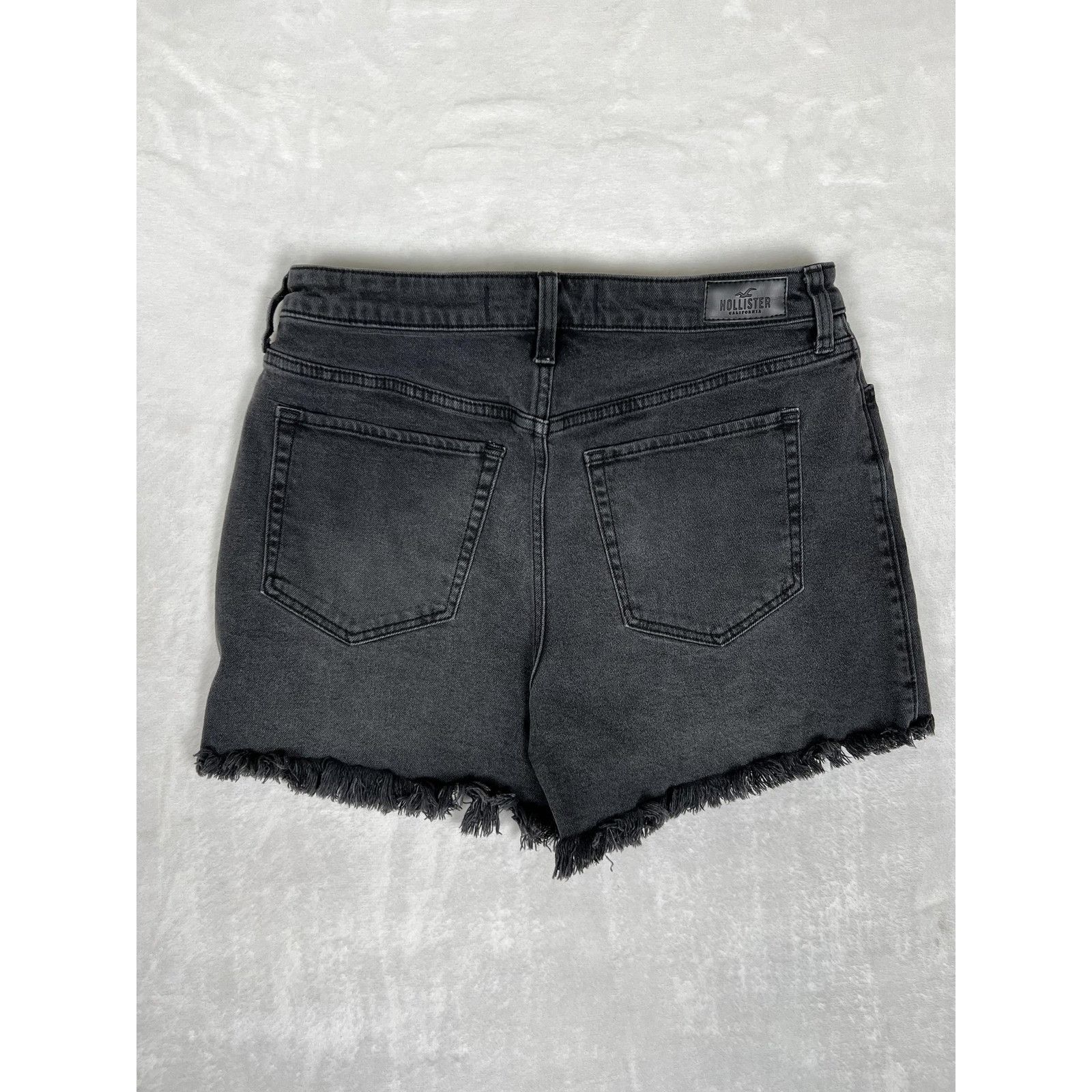 Hollister Hollister Shorts Womens 13 W31 Black High Rise Mom Fringe H Size 31" - 5 Thumbnail