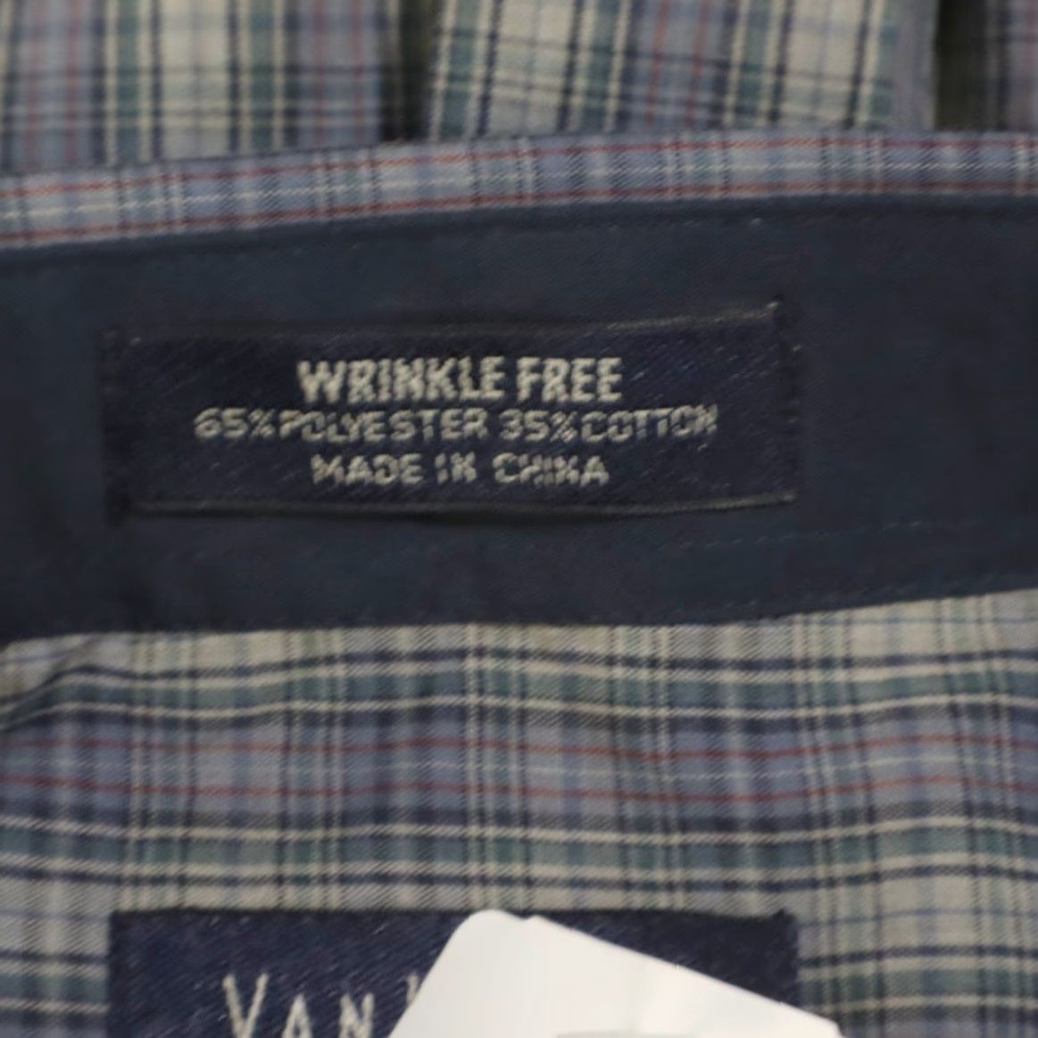 Van Heusen Van Heusen Wrinkle Free Plaid Shirt Men's 2XL Button Down Shirt for Men; Cotton Blend; Long Sleeve; Relaxed Fit; Multi-Colored Plaid; 2XL Size US XXL / EU 58 / 5 - 6 Thumbnail