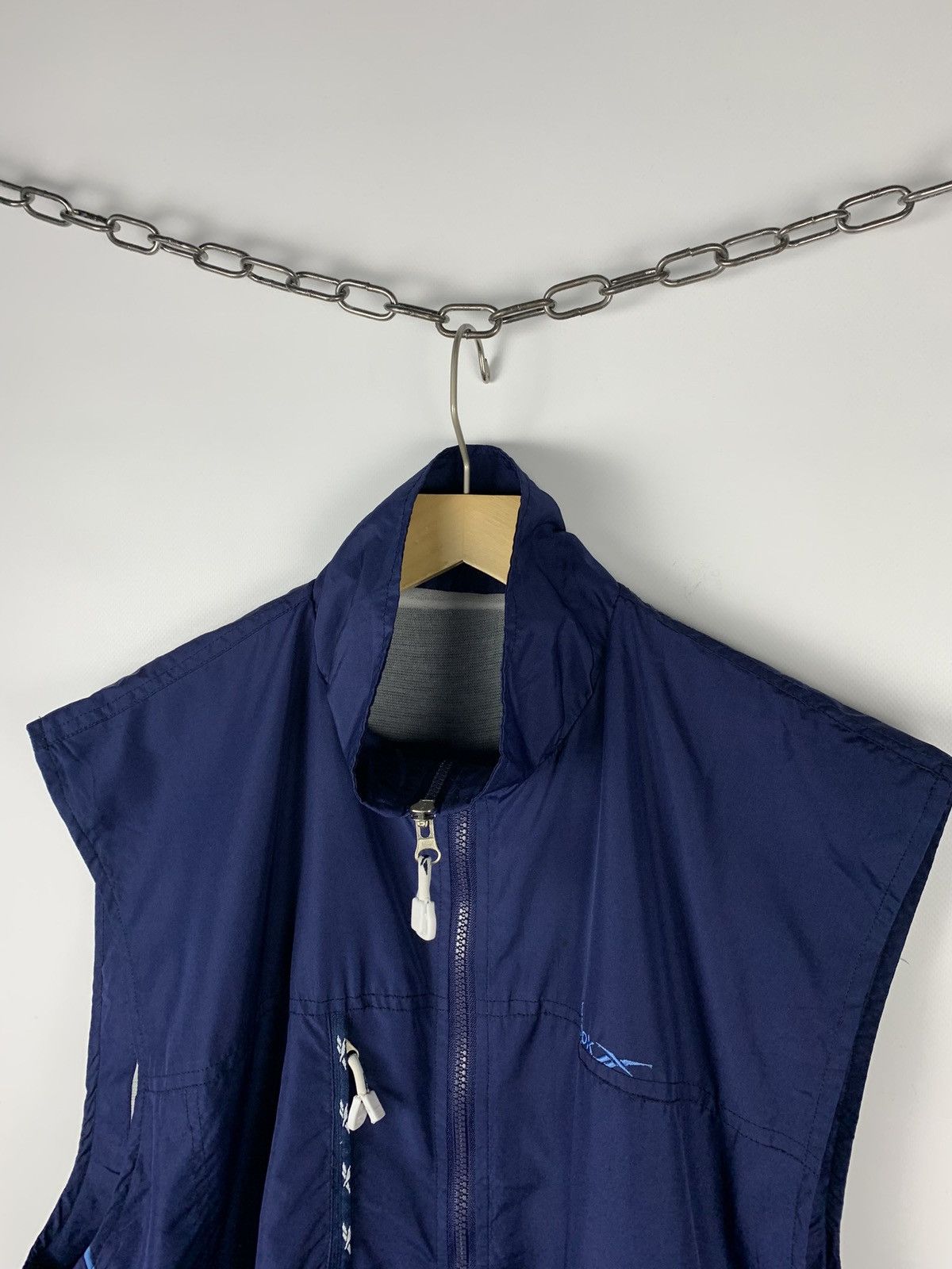 Reebok Vintage Reebok Full Zip Vest Jacket Size 17 Blue Size US S / EU 44-46 / 1 - 13 Thumbnail