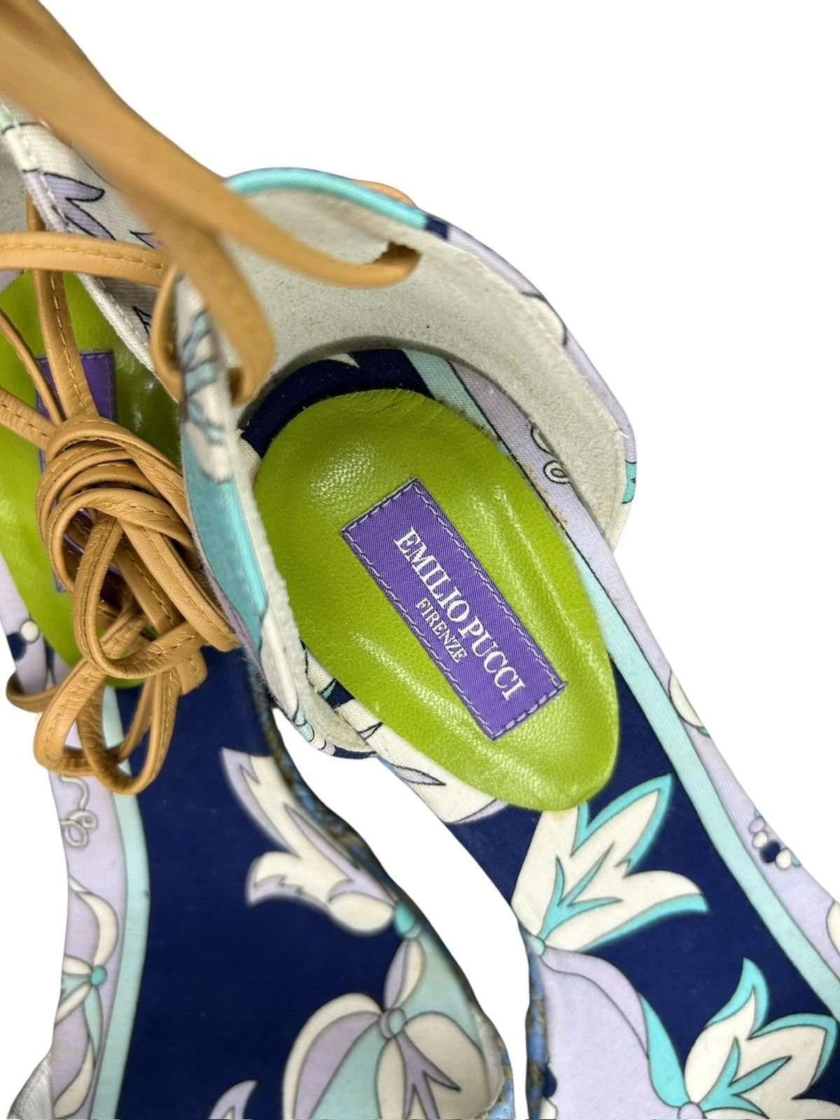 Emilio Pucci 00s Lace Up Wedge Sandals Size US 6 / IT 36 - 3 Thumbnail