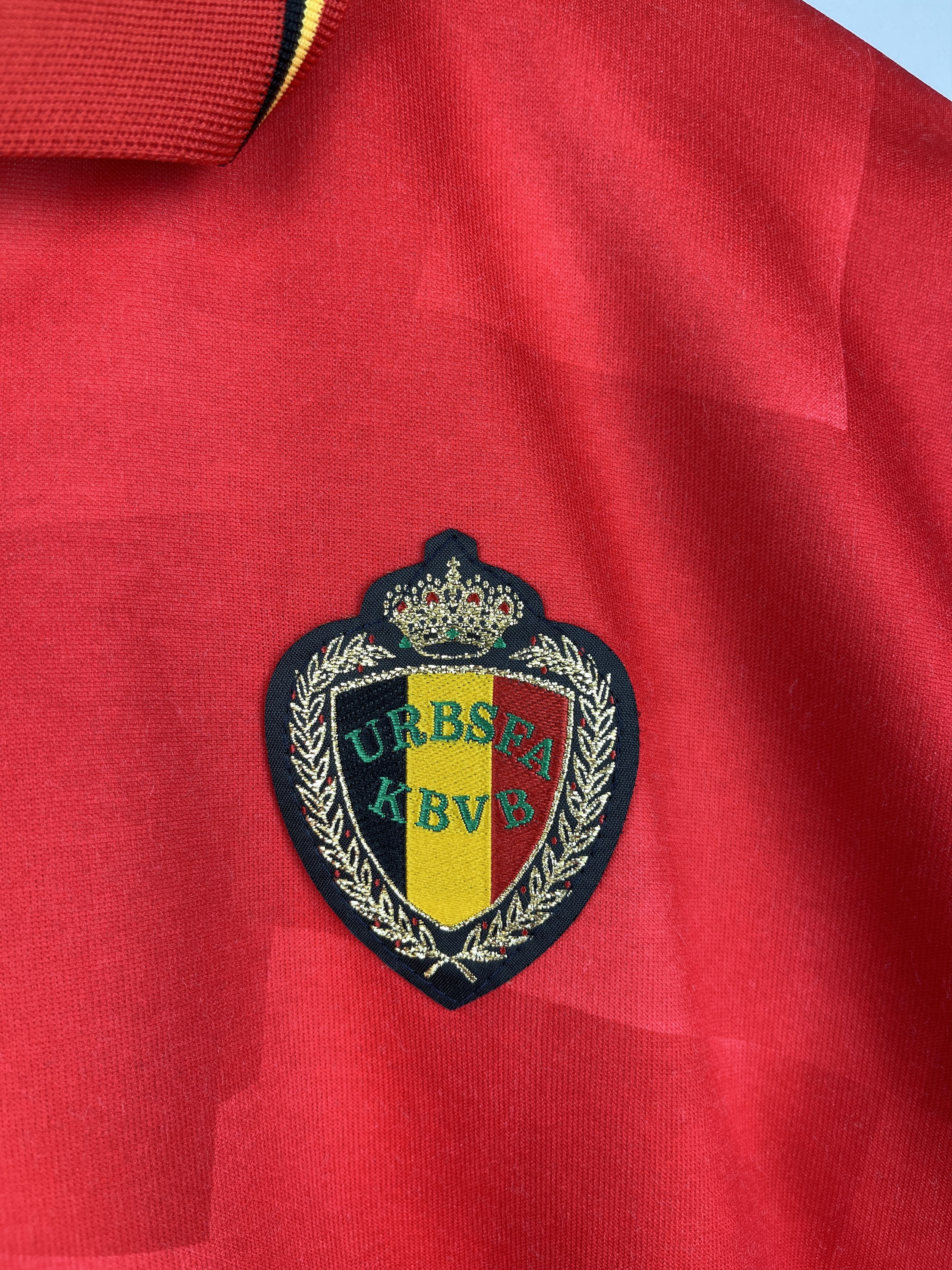 Diadora Vintage Diadora 1992-1994 Belgium Home # 6 Soccer Jersey Size US L / EU 52-54 / 3 - 6 Thumbnail