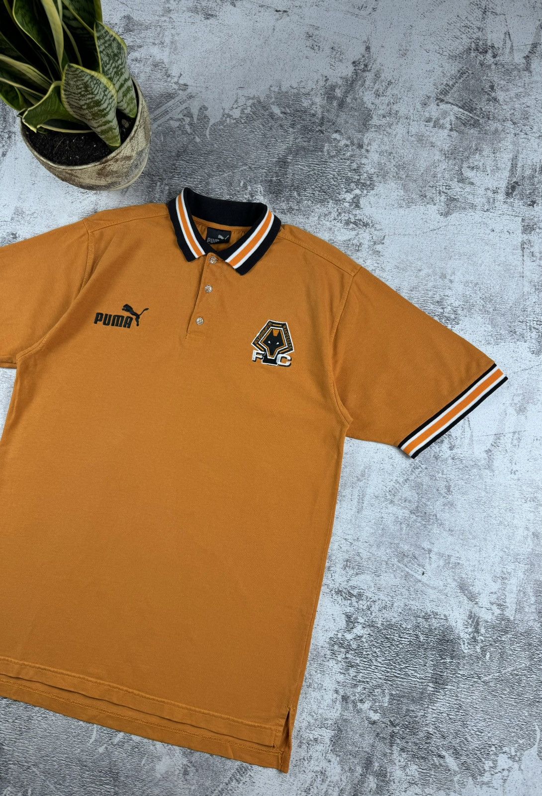 Puma Wolverhampton Wolves 1998/2000 FC Football Polo T Shirt Tee Size US M / EU 48-50 / 2 - 3 Thumbnail