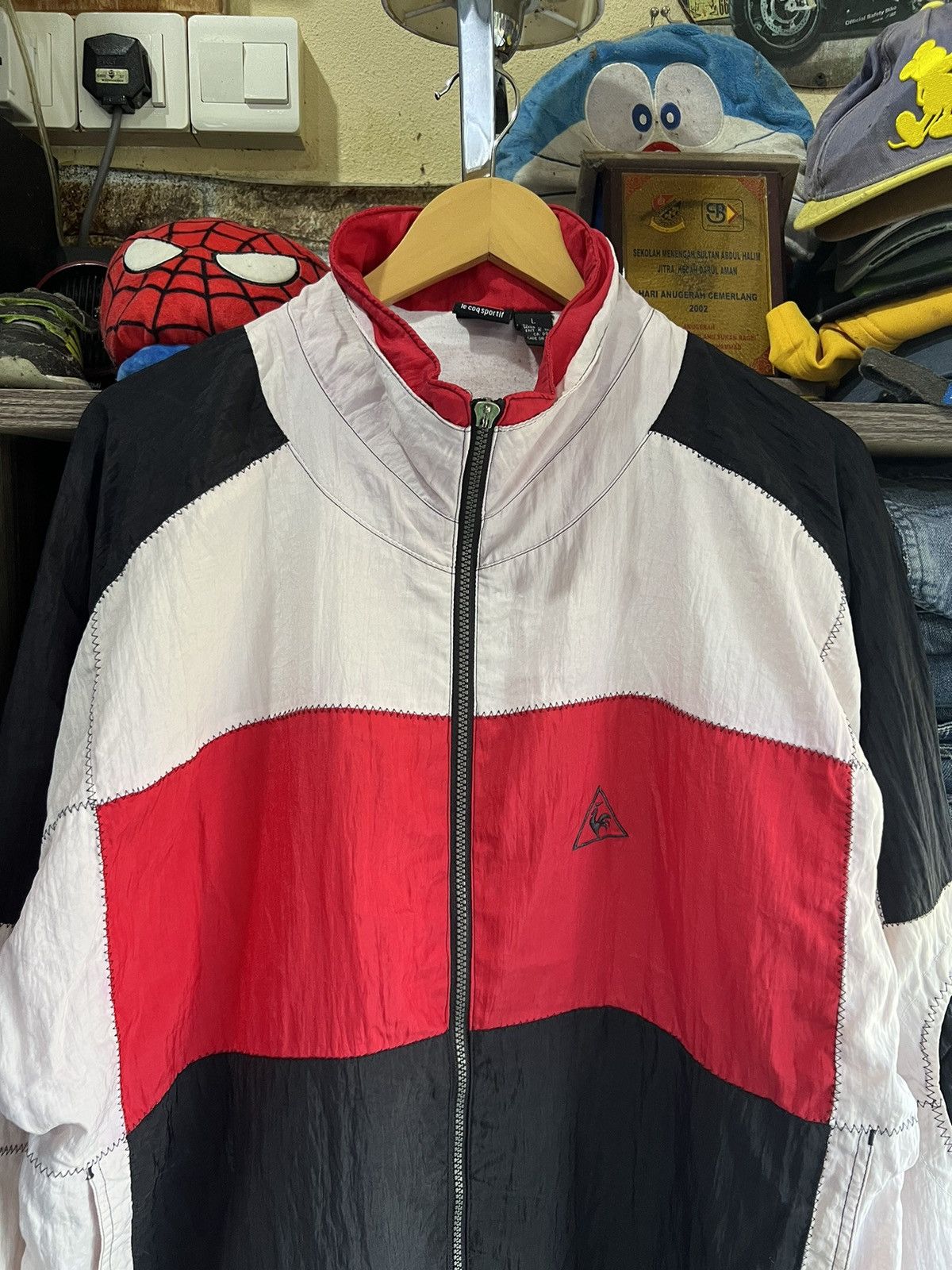 🔥Rare Le Coq Sportif Pathwork Coogi Style Zipper Jacket
