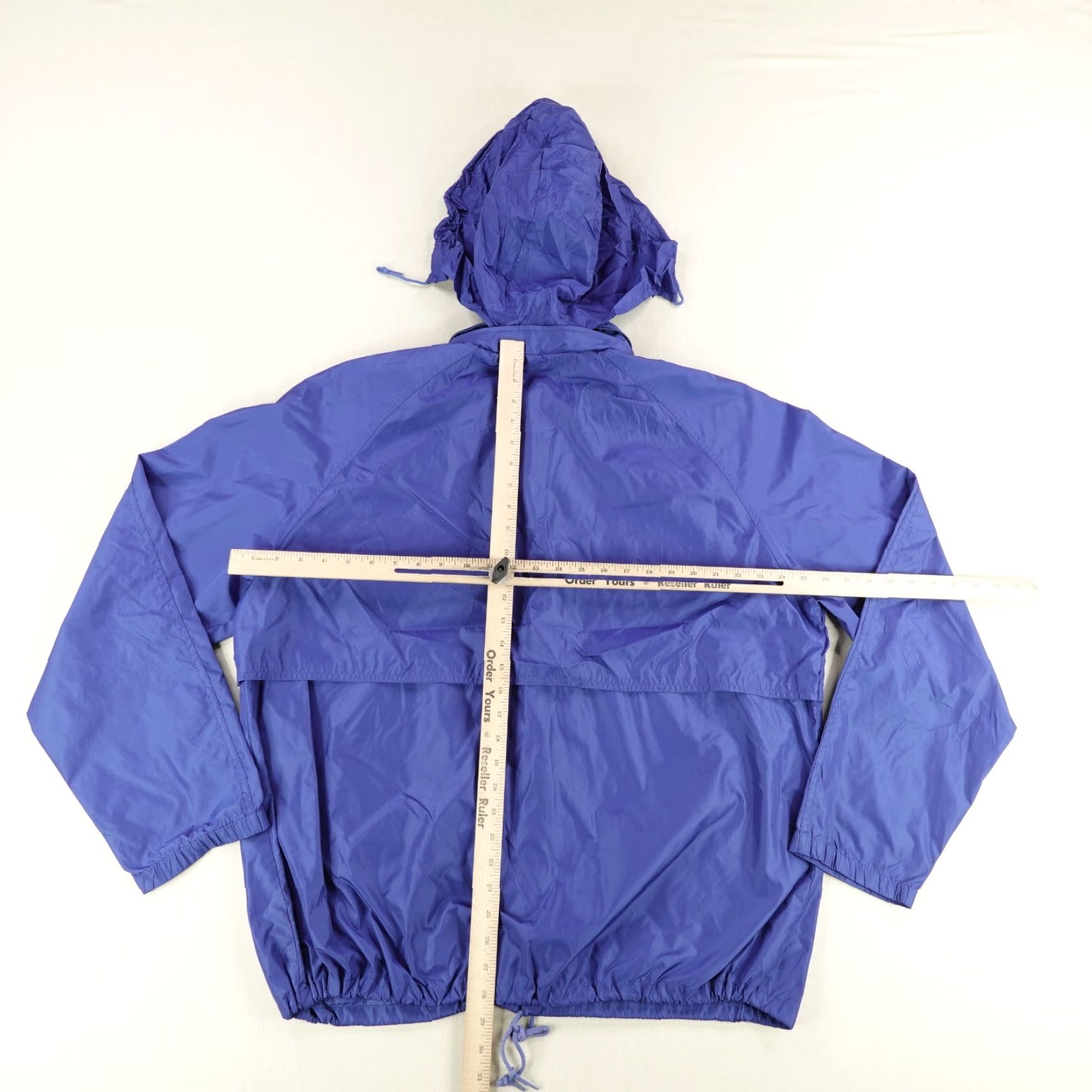 Vintage VINTAGE Woolrich Windbreaker Jacket Mens XL Royal Blue Lightweight Hooded 90s Outdoor Size US XL / EU 56 / 4 - 4 Thumbnail