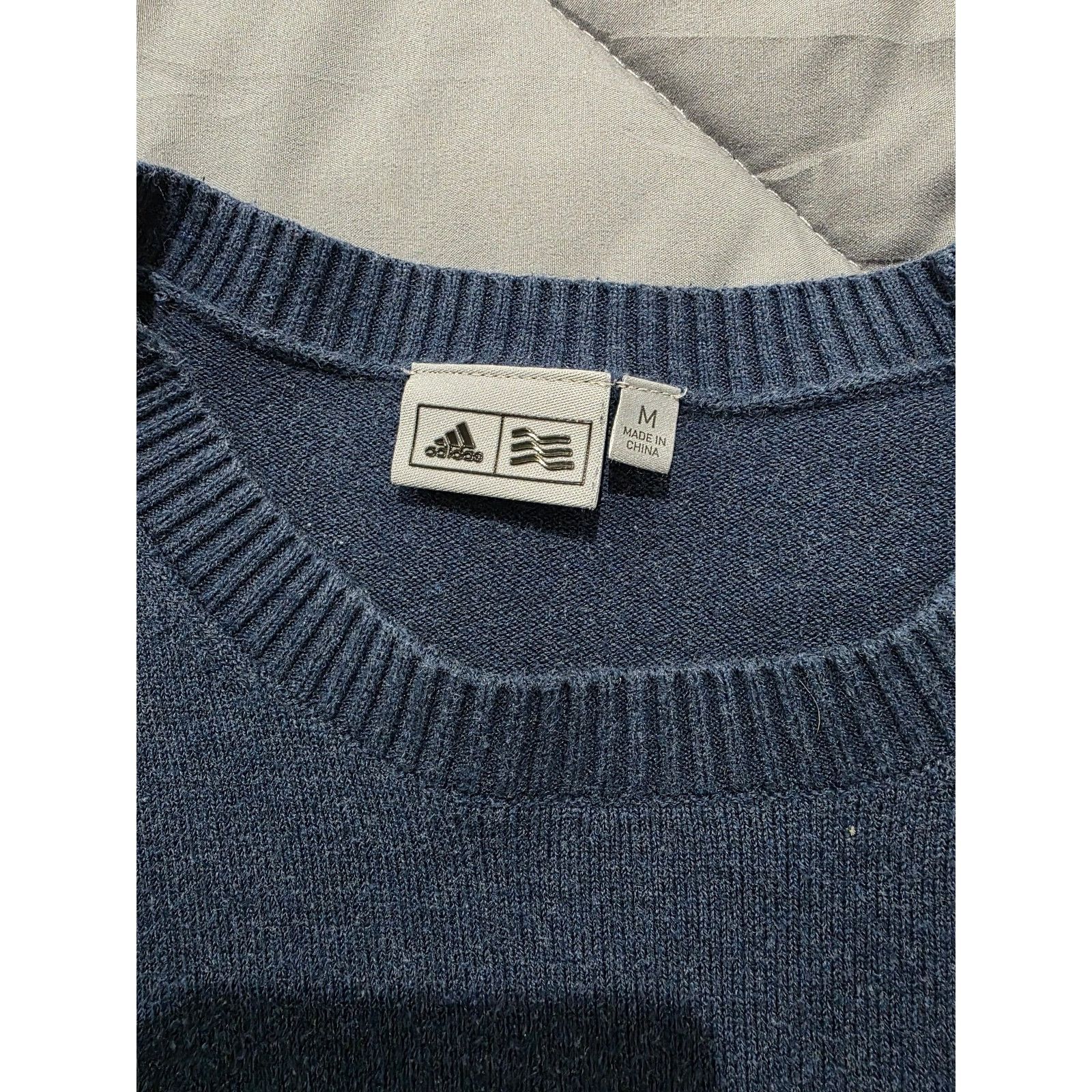 Adidas Adidas Men's sz Medium Blue & Gray Crew Neck Long Sleeve Kni Size US M / EU 48-50 / 2 - 3 Thumbnail
