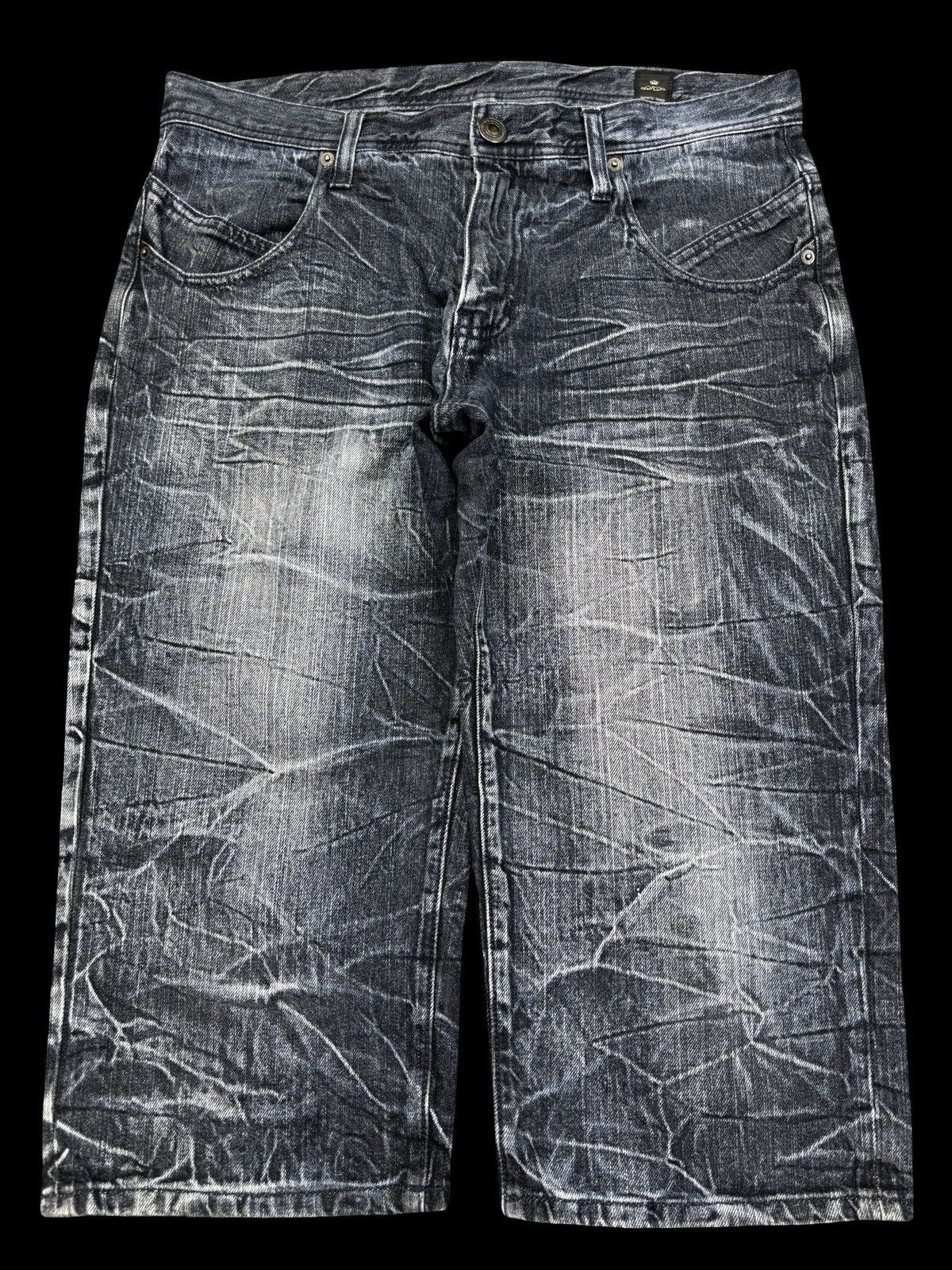 semanticdesign Semanticdesign Crazy Fades Short Denim F753 Size US 34 / EU 50 - 1 Thumbnail