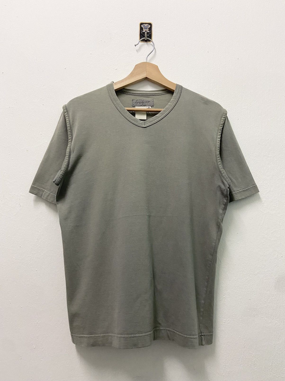 Japanese Brand × Y's × Yohji Yamamoto Yohji Yamamoto Pour Homme V Neck T-Shirt Size US M / EU 48-50 / 2 - 1 Thumbnail
