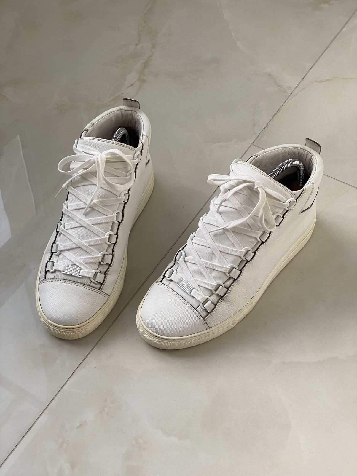 Balenciaga Arena white leather sneakers size 40 26/26.5
