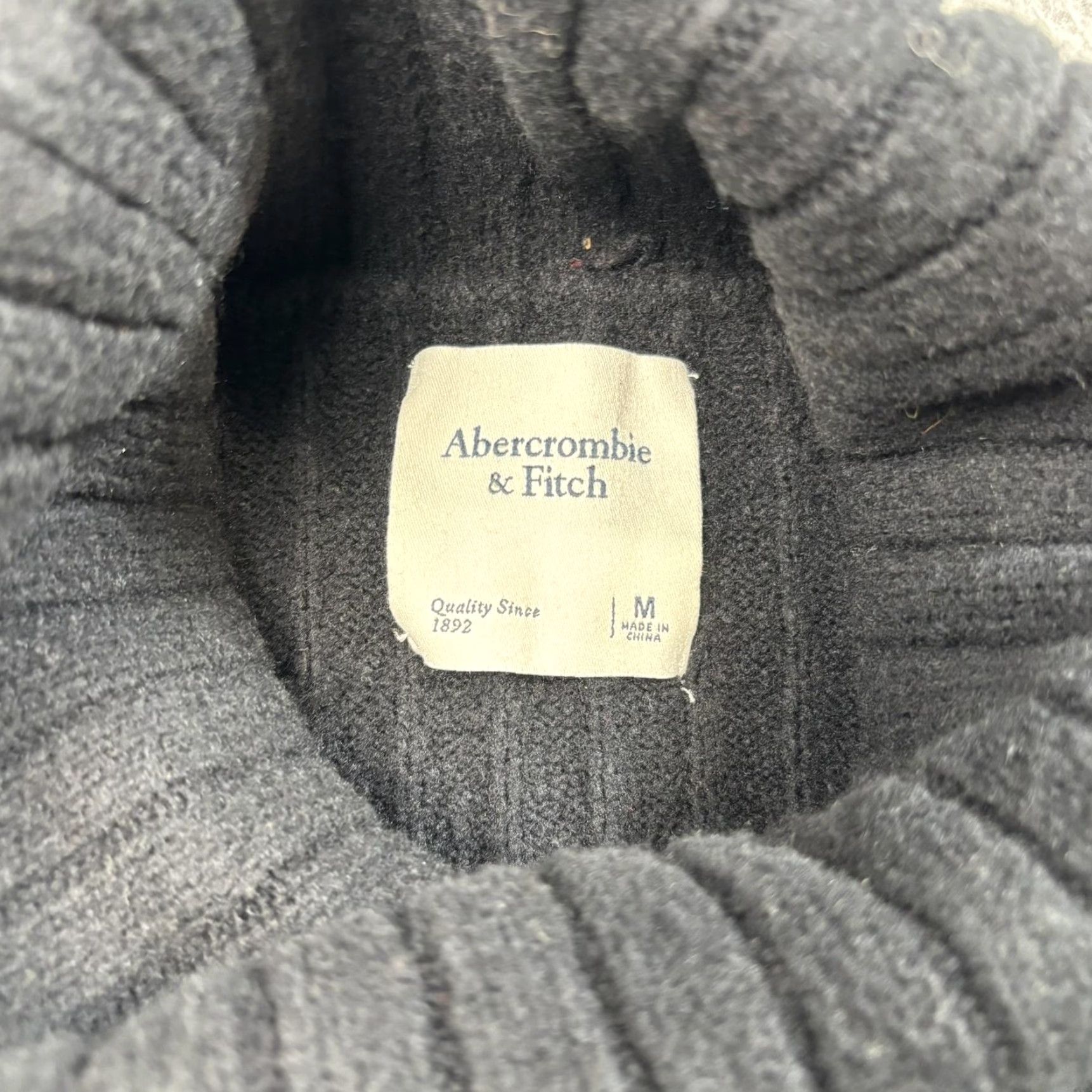 Abercrombie & Fitch Abercrombie & Fitch Dress Womens Medium Black Turtleneck Ribbed Sweater Tunic Size M / US 6-8 / IT 42-44 - 3 Thumbnail