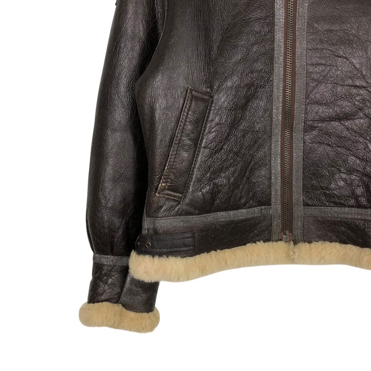 Vintage 🔥VINTAGE SHEARLING B-3 JACKET GENUINE LEATHER US ARMY STYLE Size US M / EU 48-50 / 2 - 6 Thumbnail