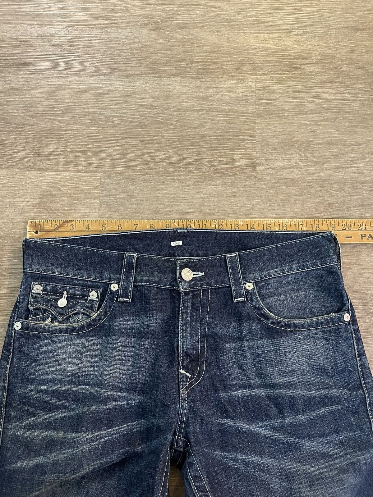 True Religion × Vintage VINTAGE TRUE RELIGION SLIM FIT THICK STITCH DENIM JEANS Size US 38 / EU 54 - 5 Thumbnail