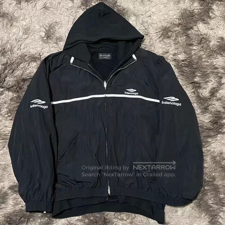 Balenciaga Balenciaga 2-in-1 Twill 3Bsports Zip-up Hooded Jacket Size US M / EU 48-50 / 2 - 1 Thumbnail
