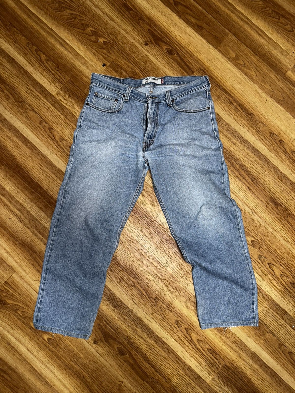 Levi's × Vintage Sick Light Wash Baggy Vintage 90s Denim Jeans x Levi’s 550 Size US 35 - 1 Thumbnail