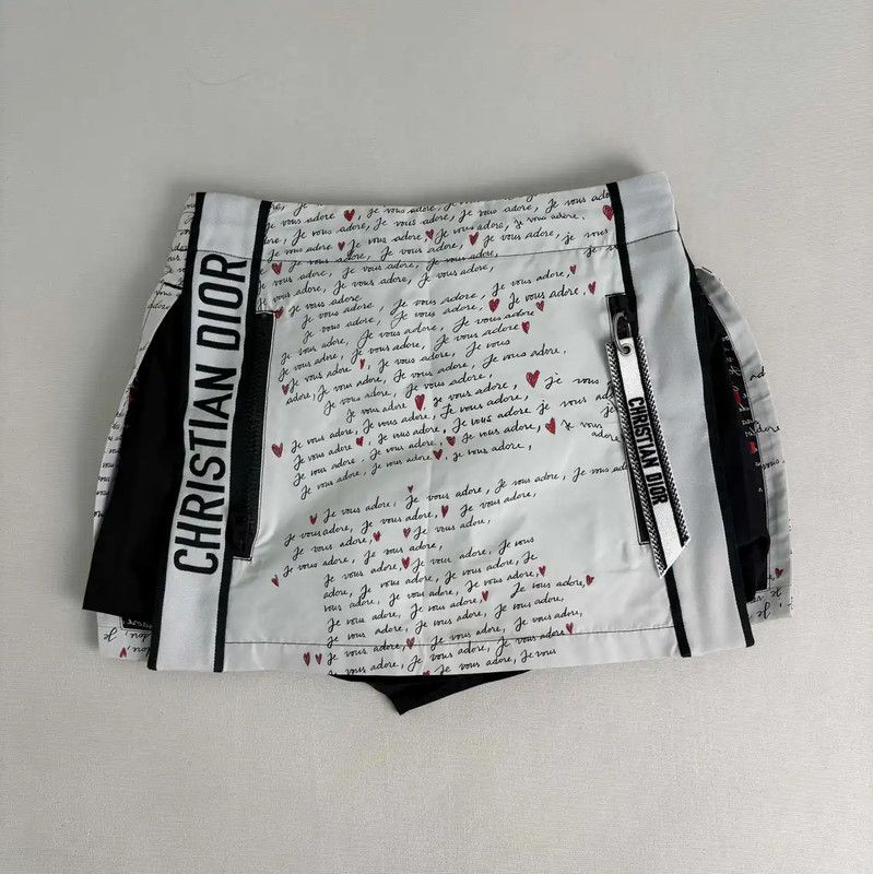 Dior White Women’s Skirt with Unique Prints 0089