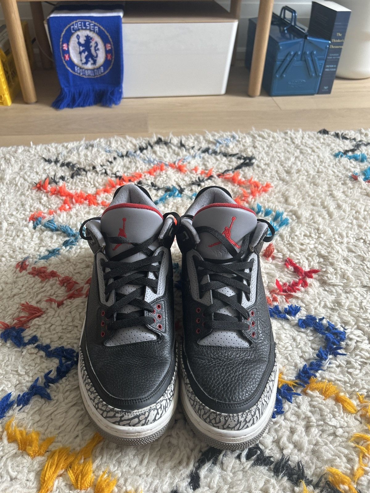Jordan Brand Air Jordan 3 Black Cement 11.5US Size US 11.5 / EU 44-45 - 2 Thumbnail