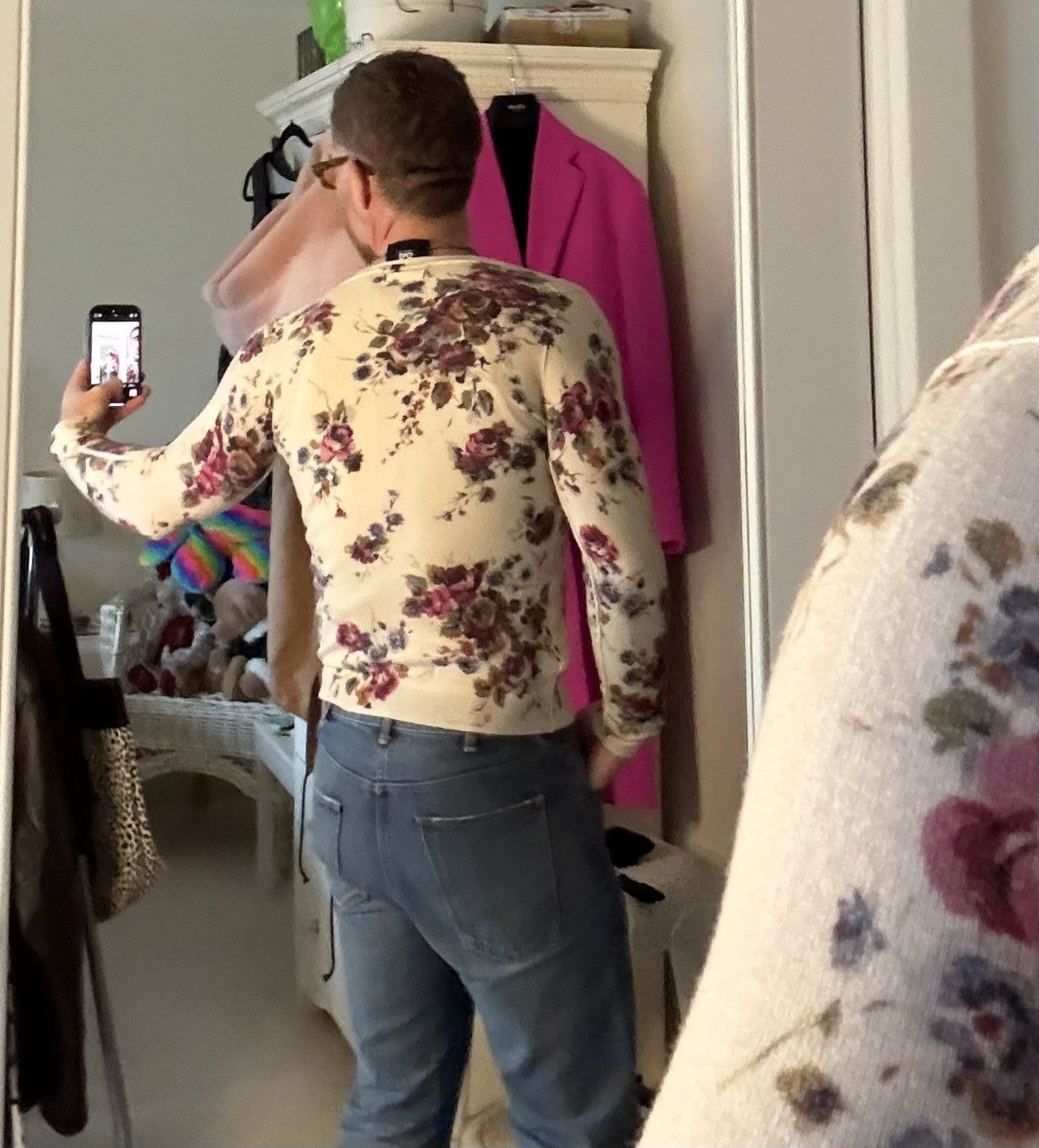 Dolce & Gabbana Dolce & Gabbana D&D floral cream sweater 46 y2k archive Size US S / EU 44-46 / 1 - 9 Thumbnail