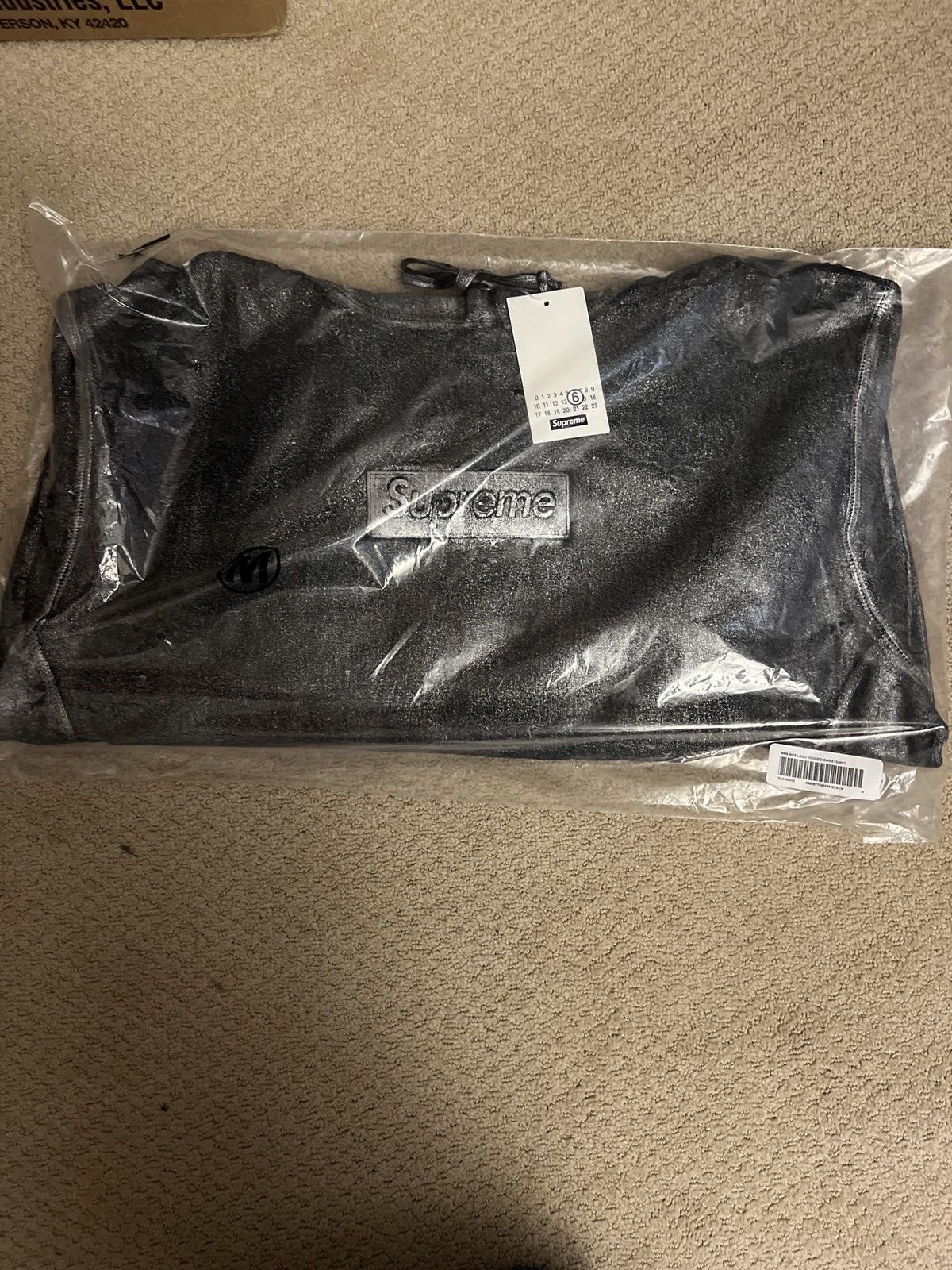 image of Maison Margiela Supreme Madison Margiela Hooded Sweatshirt Size M in Black, Men's