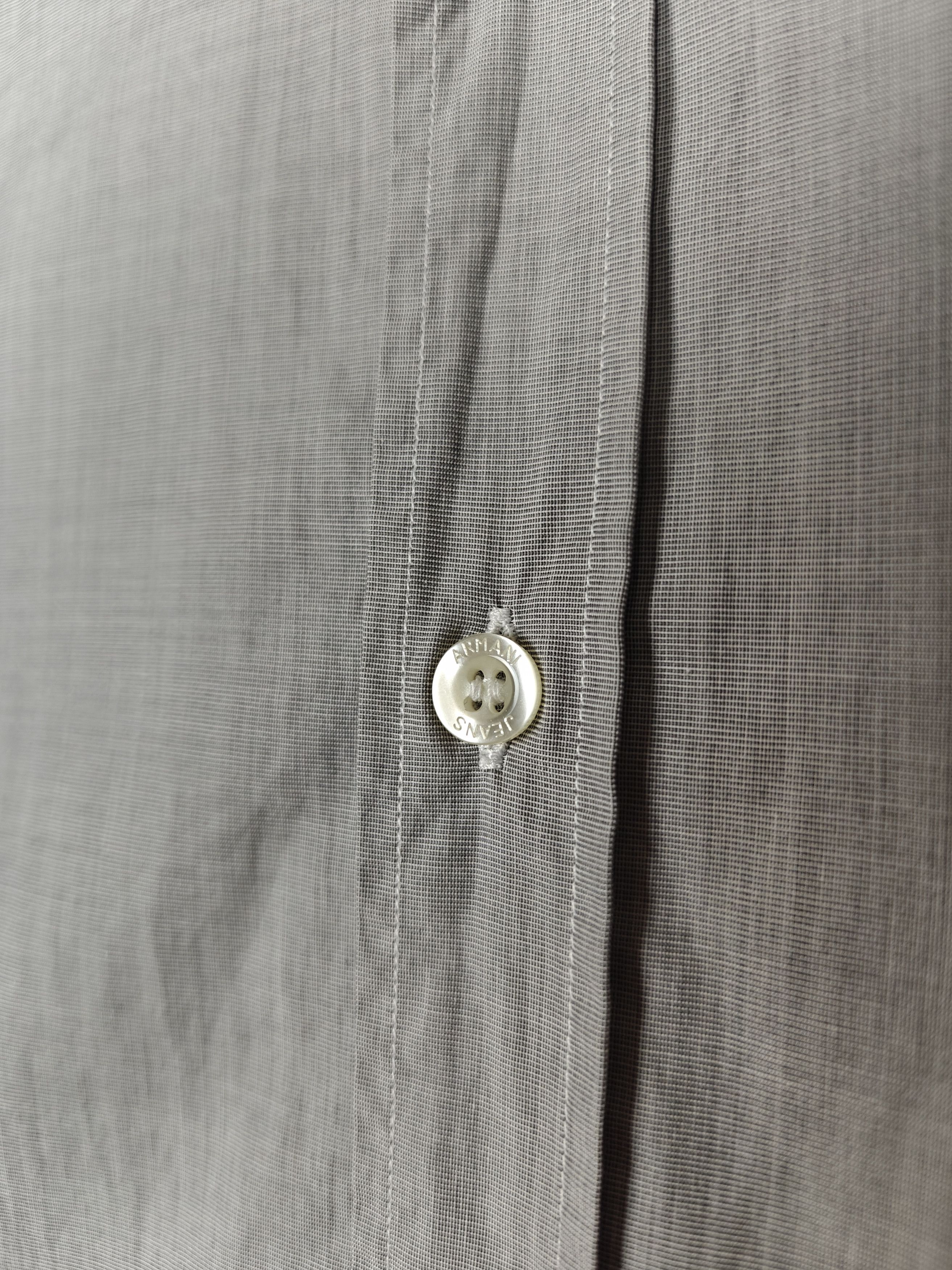 Armani Armani Jeans Shirt Collared Italian Fabric Gray size L Size US L / EU 52-54 / 3 - 7 Thumbnail