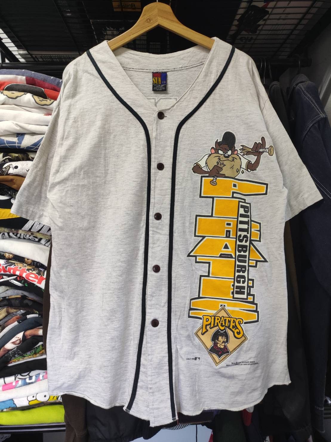 MLB Vtg 90's Pittsburgh Pirates x Warner Bros Face2Face Jerseys Size US L / EU 52-54 / 3 - 2 Thumbnail