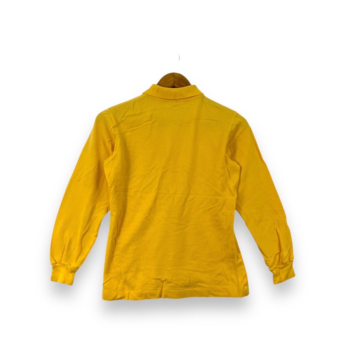 Lacoste Vintage 90’ CHEMISE LACOSTE FRANCE Yellow Polo Tee Shirt Top Size S / US 4 / IT 40 - 4 Thumbnail