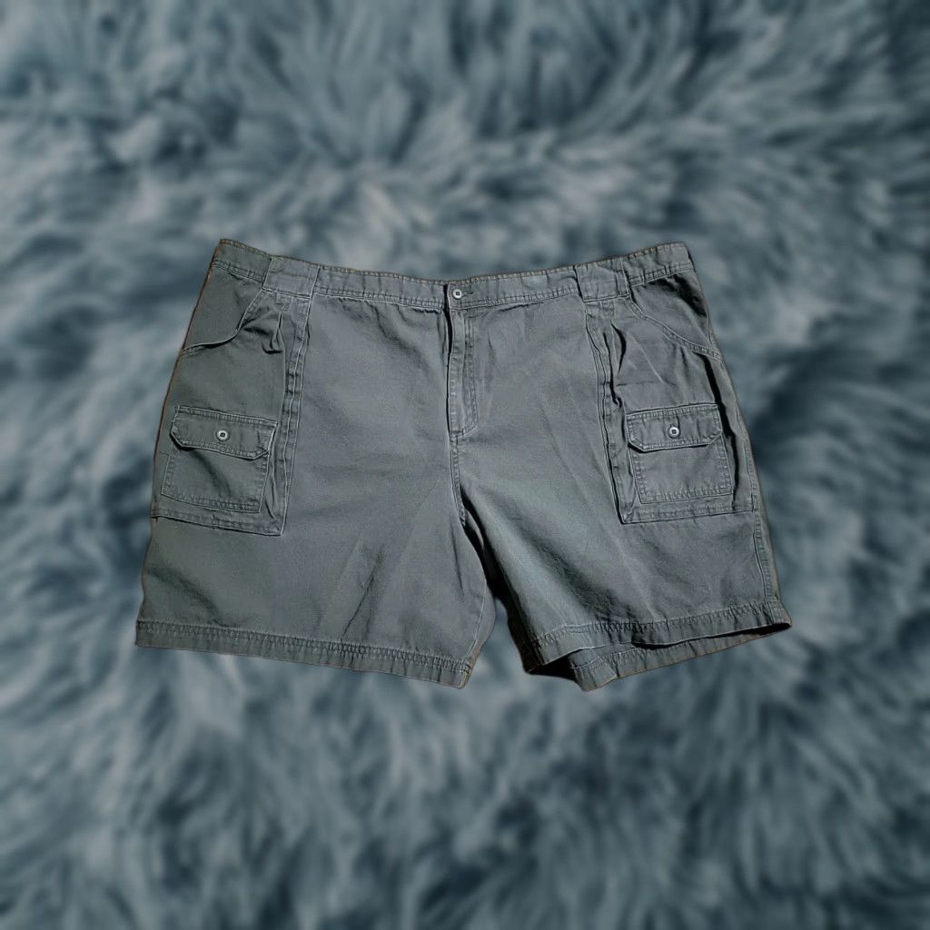 Vintage VINTAGE Cabela's Hiking Cargo Shorts Big & Tall 52 Gray Cotton Outdoors 1990s Mens Size US 36 / EU 52 - 1 Thumbnail