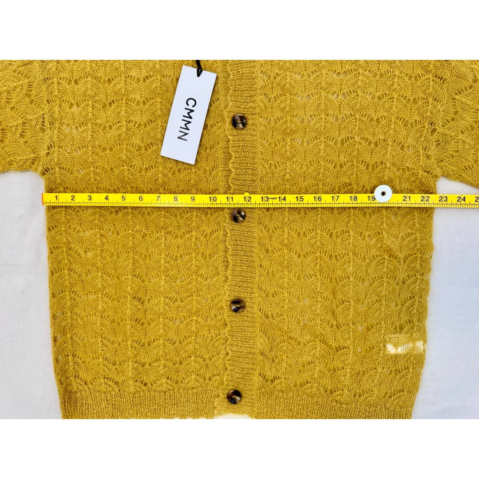 CMMN SWDN NWT CMMN SWDN Elm Pointelle Cardigan in Mohair Blend Size L Size US L / EU 52-54 / 3 - 5 Thumbnail