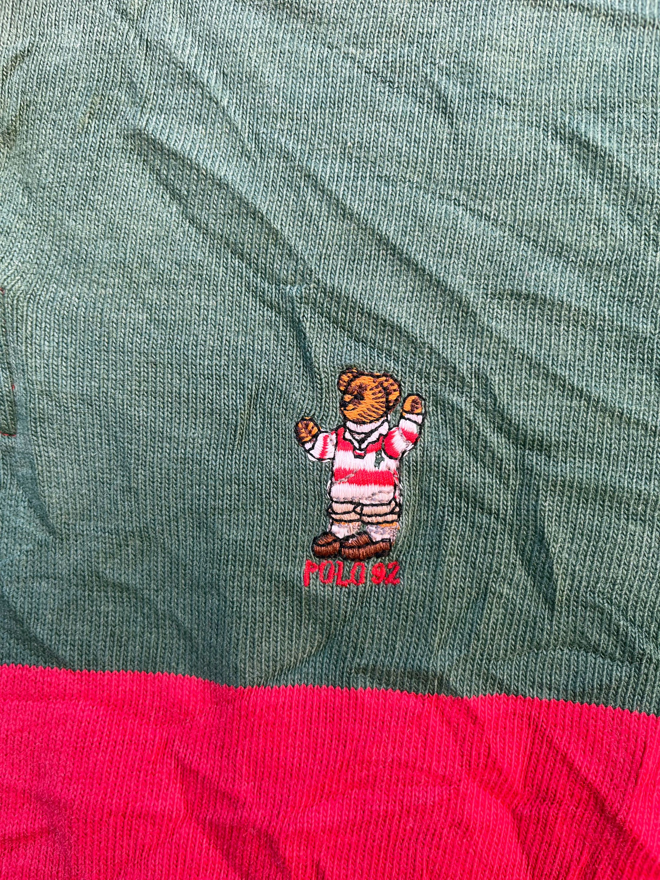 Polo Ralph Lauren Vintage Polo Ralph Lauren Bear 92 Rugby Border Polos Size US M / EU 48-50 / 2 - 2 Thumbnail