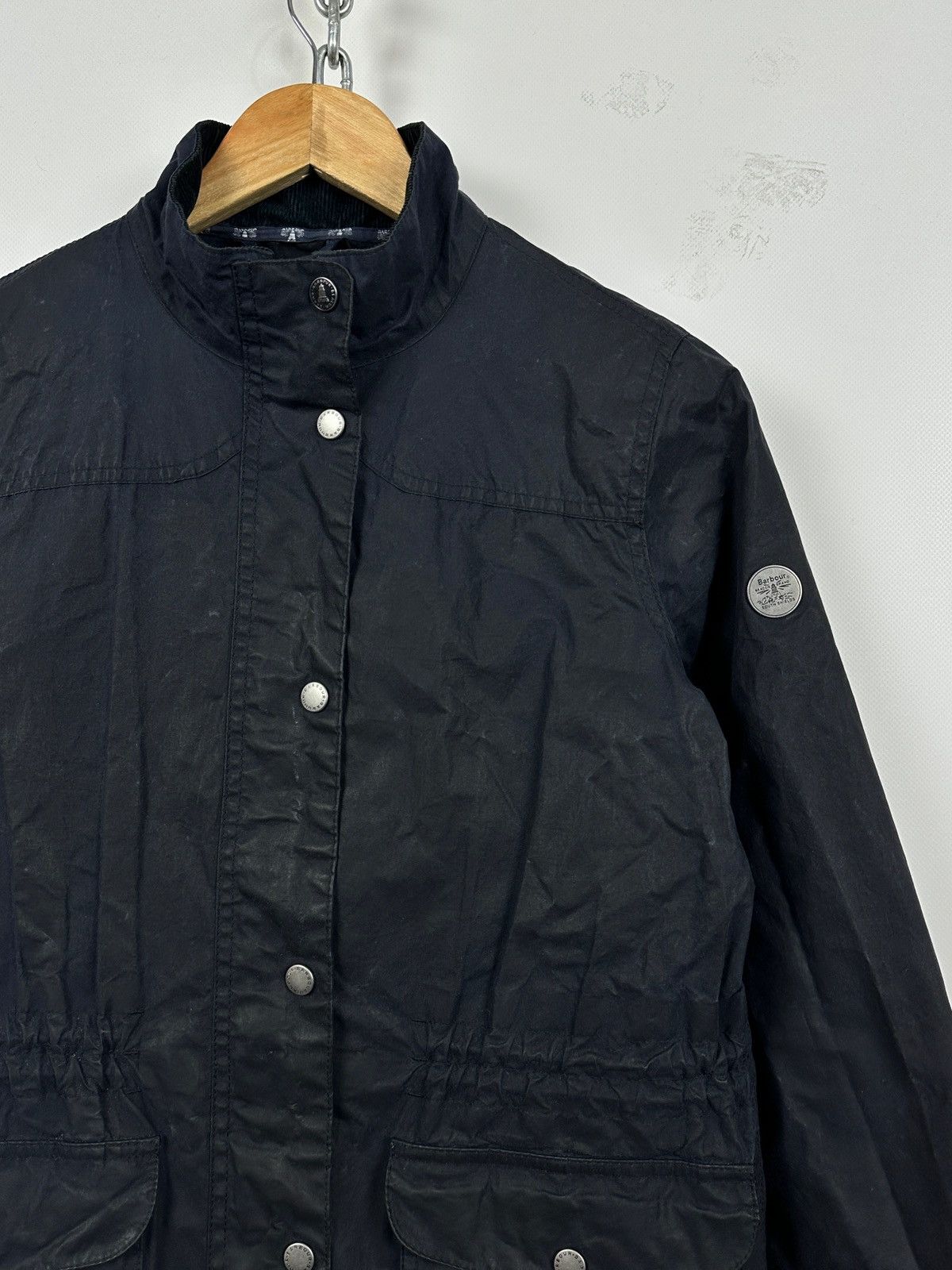 Barbour Barbour Navy Blue Waxed Dover Lightweight Jacket Size S / US 4 / IT 40 - 7 Thumbnail