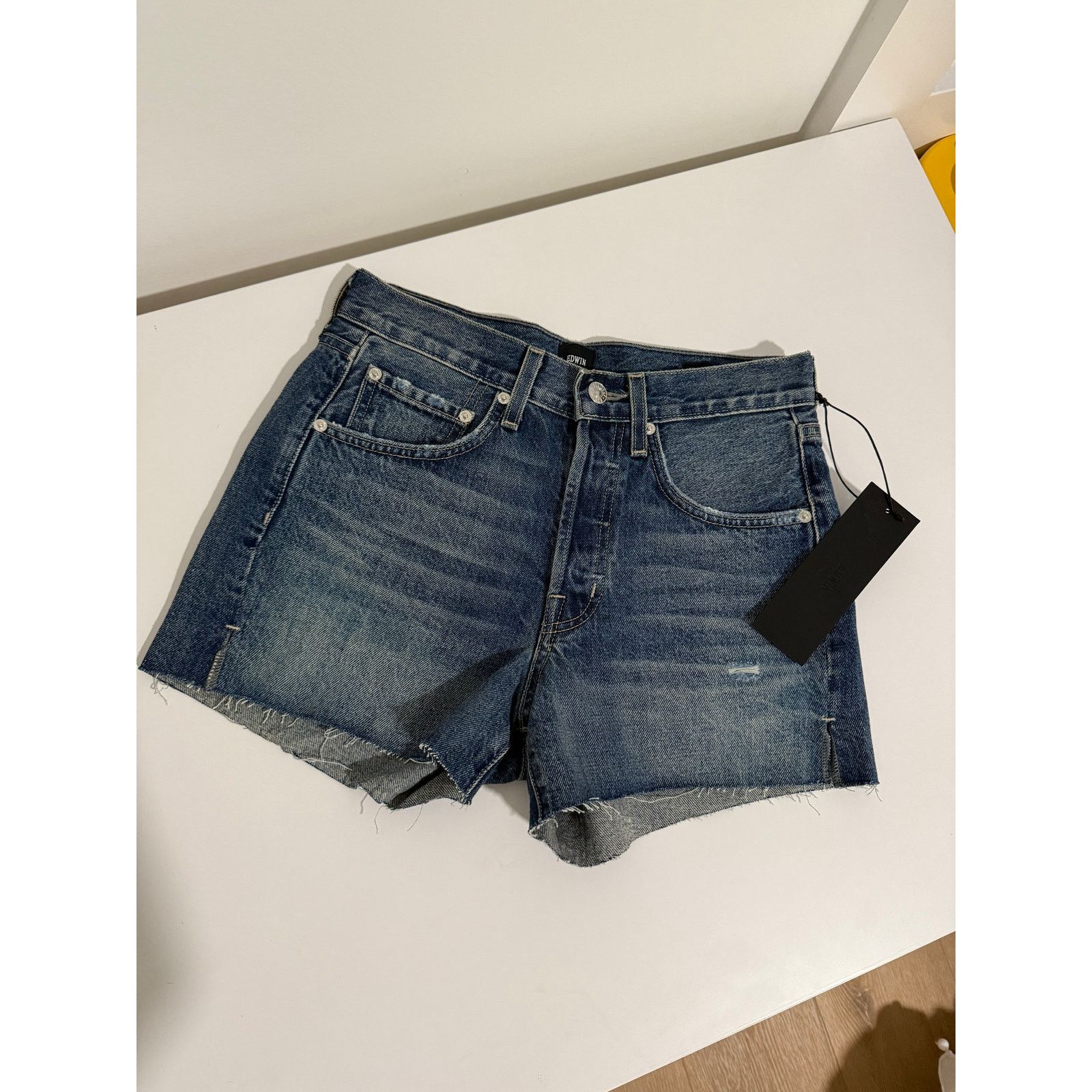 Edwin $138 New Edwin Cai Cut off Denim Shorts - Chance - 25 Size 25" / US 0 / IT 36 - 2 Thumbnail