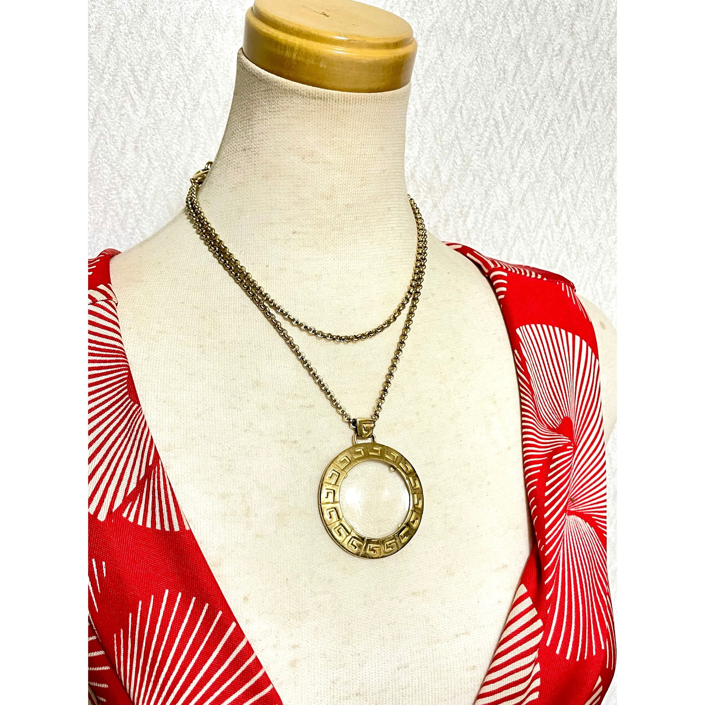 Givenchy Vintage Givenchy golden chain necklace with round loupe top. Size ONE SIZE - 9 Thumbnail