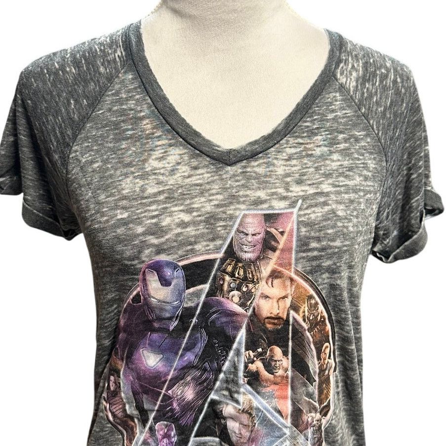 Marvel Comics Marvel Comics T-Shirt Short Sleeves V-Neckline Gray W Small Size S / US 4 / IT 40 - 2 Thumbnail