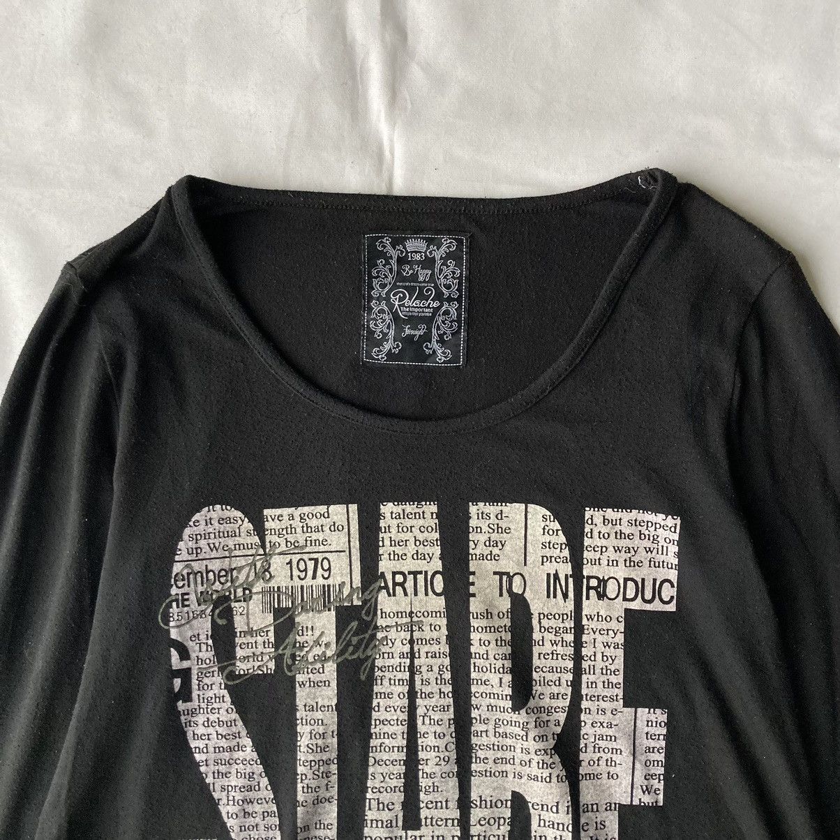 Japanese Brand × Vintage Japanese Y2K Gothic Grunge Style Stare Typography Tees Size US L / EU 52-54 / 3 - 3 Thumbnail