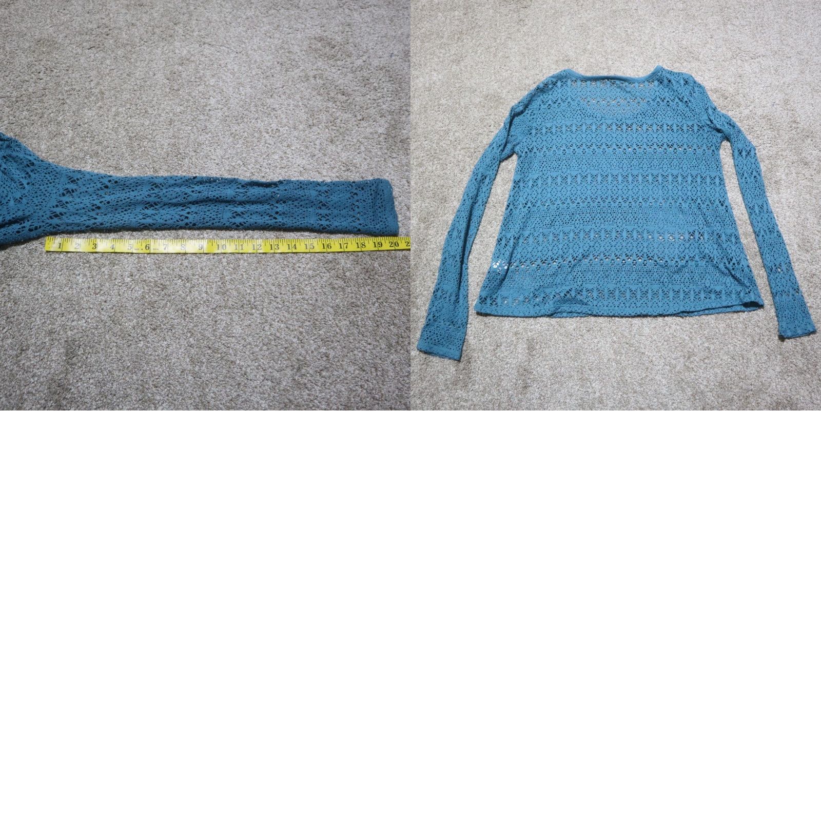 Vintage Aéropostale Lace Shirt Green Adult S Womens Small Turquoise Blue/Green Cover Size S / US 4 / IT 40 - 8 Thumbnail