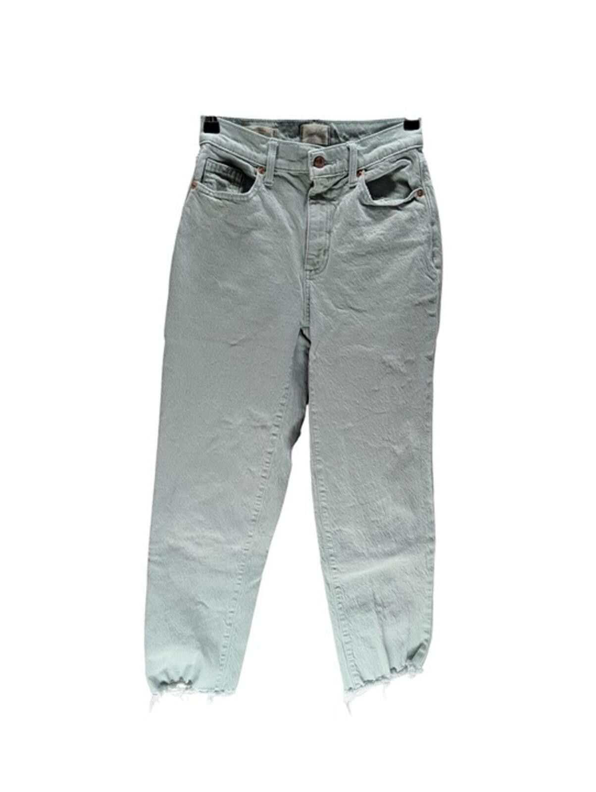 Other Universal Thread Mint Green High-Rise Straight Jeans Raw 0 Size 24" / US 00 / IT 34 - 1 Thumbnail