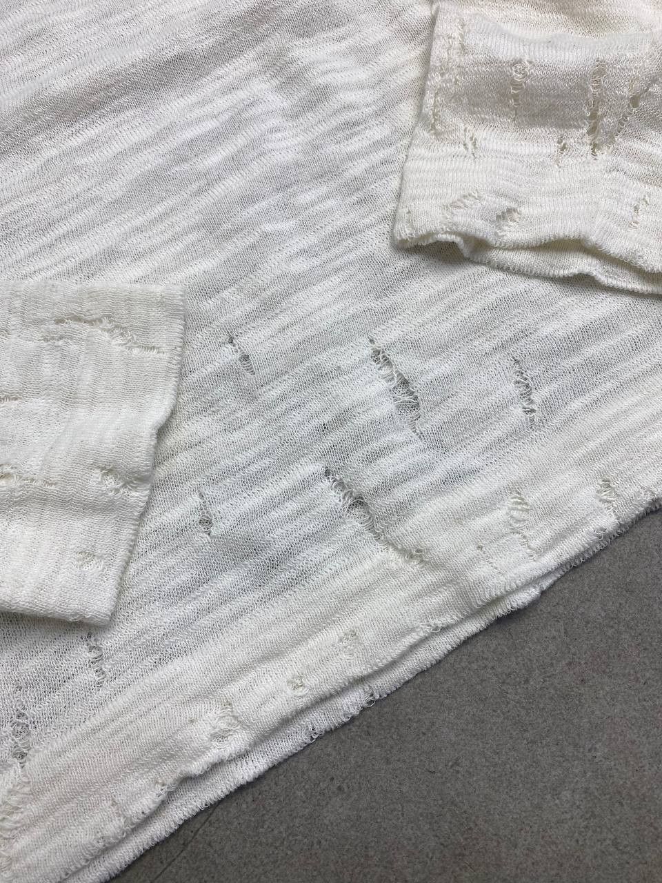 Daniele Alessandrini GREY Daniele Alessandrini Distressed Cotton Light Sweater Size US M / EU 48-50 / 2 - 7 Thumbnail