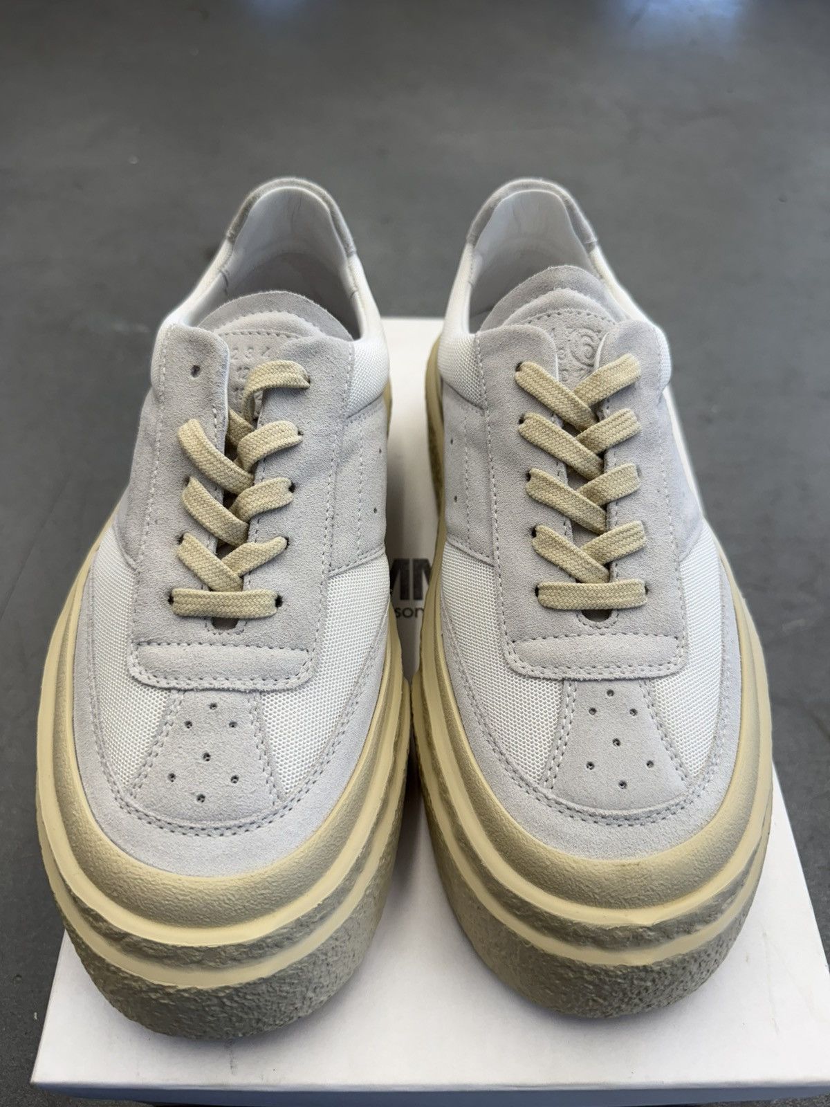 Maison Margiela MM6 MAISON MARGIELA White Chunky Gambetta Sneakers Size US 8 / IT 38 - 9 Thumbnail