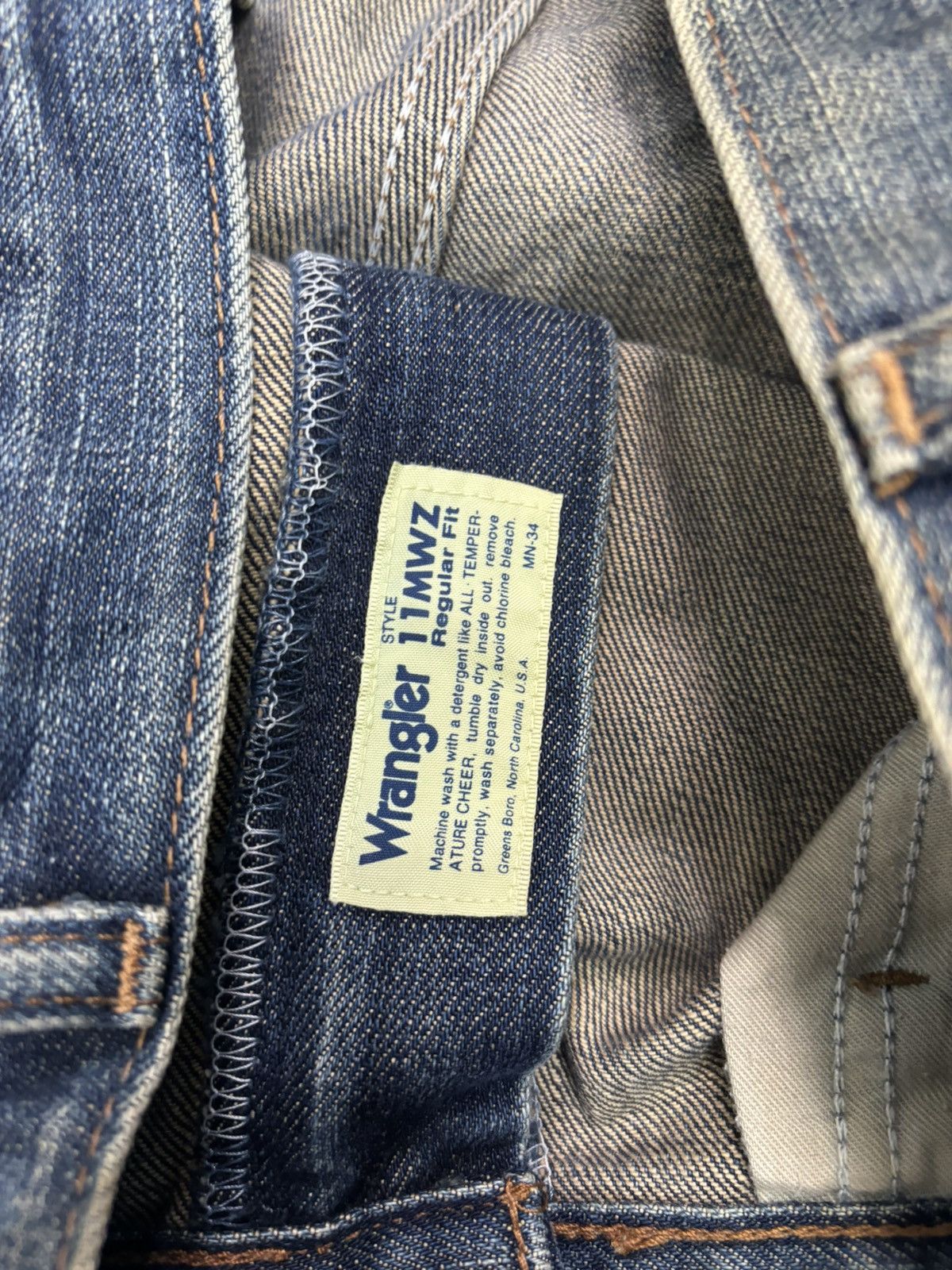 If Six Was Nine VINTAGE WRANGLER BAGGY JEANS MUD WASH LOOSE DENIM Size US 34 / EU 50 - 11 Thumbnail