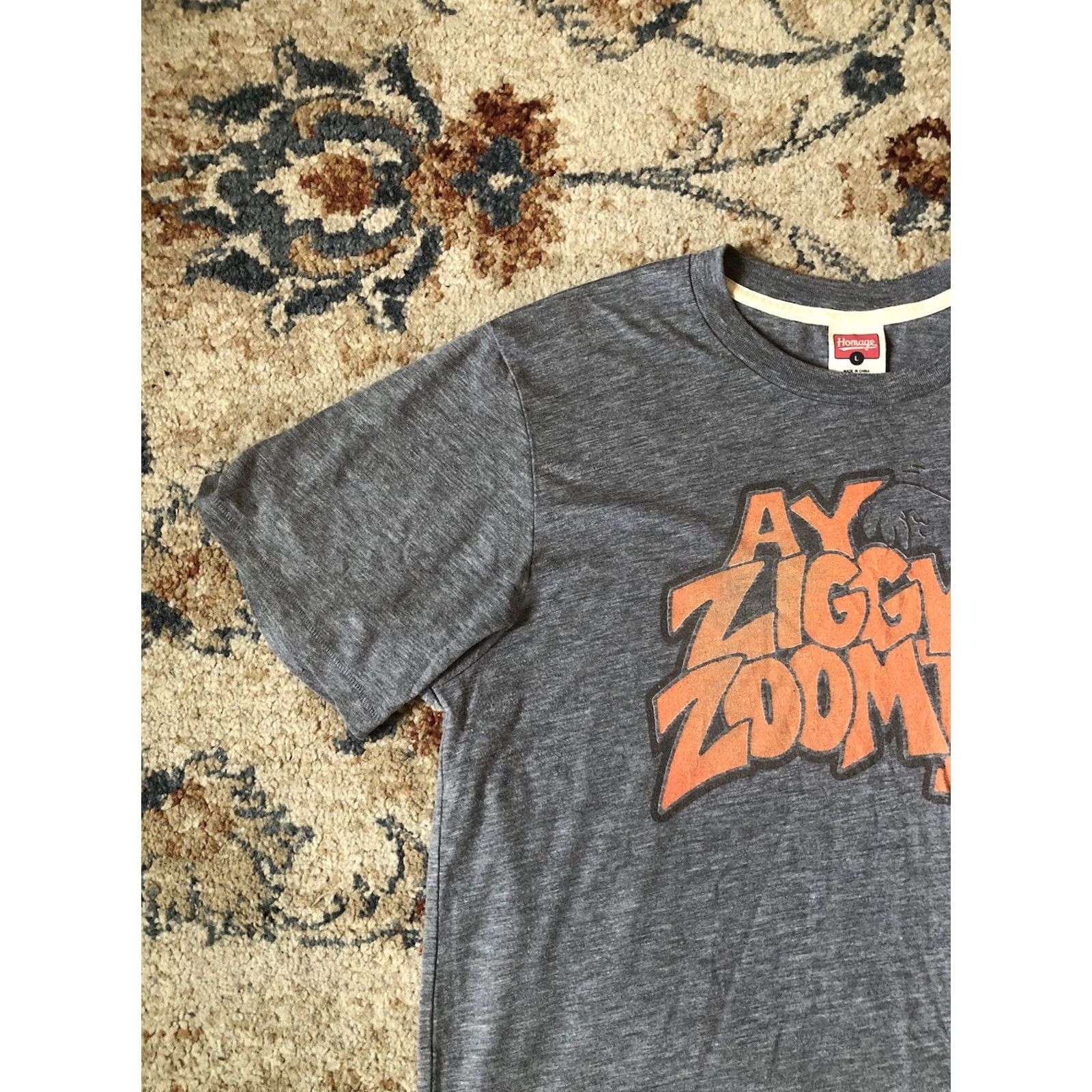 Vintage Homage Shirt T-Shirt Gray L Mens College AY ZIGGY ZOOMBA BGSU Falcons Graphic Print Crew Neck Short Sleeve Size US L / EU 52-54 / 3 - 3 Thumbnail