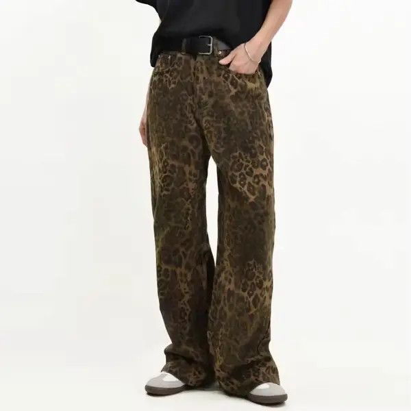 Japanese Brand Higuchi x Katou Leopard print jeans Size US 31 - 1 Thumbnail