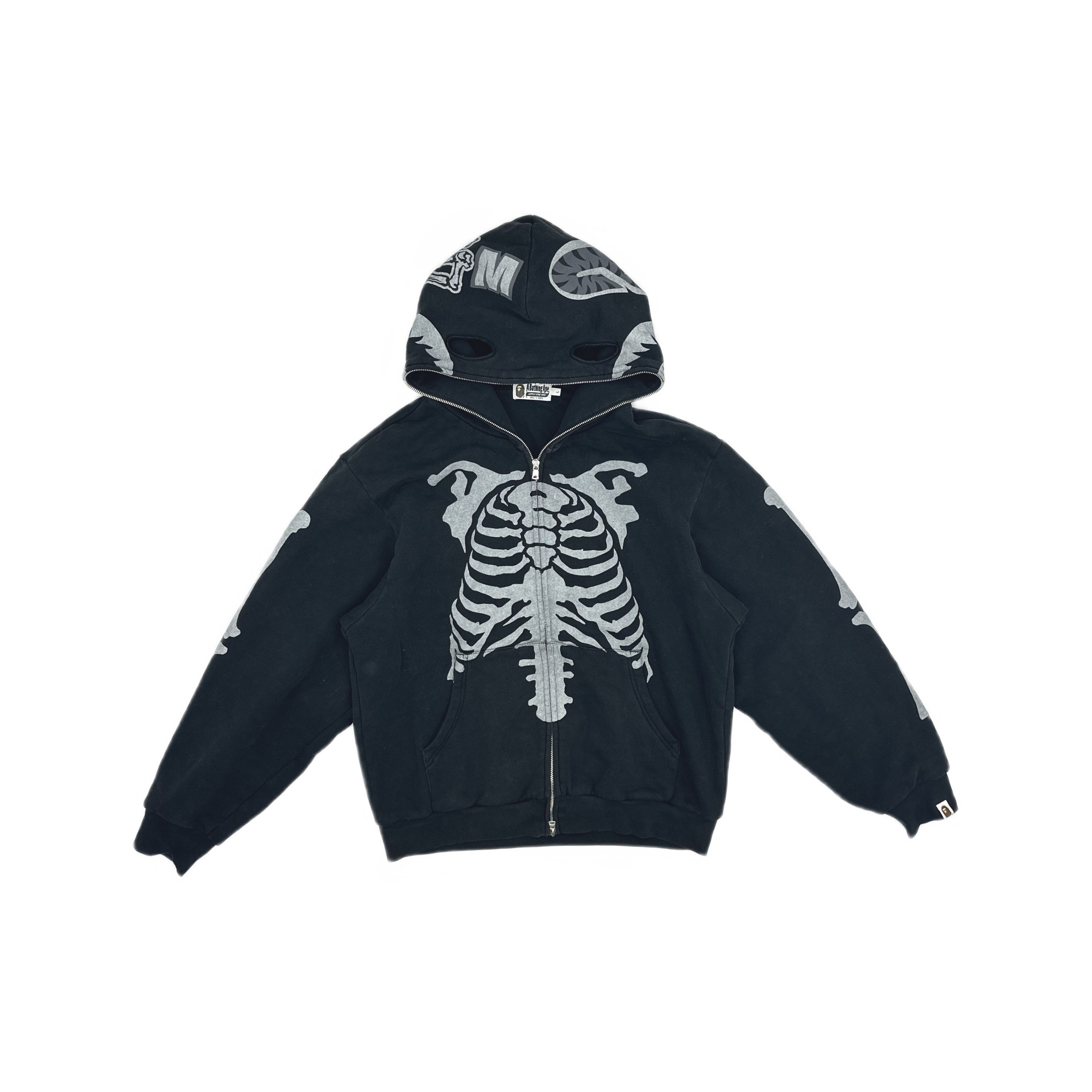 Bape A BATHING APE Skeleton Zip Hoodie Size L Size US L / EU 52-54 / 3 - 1 Thumbnail